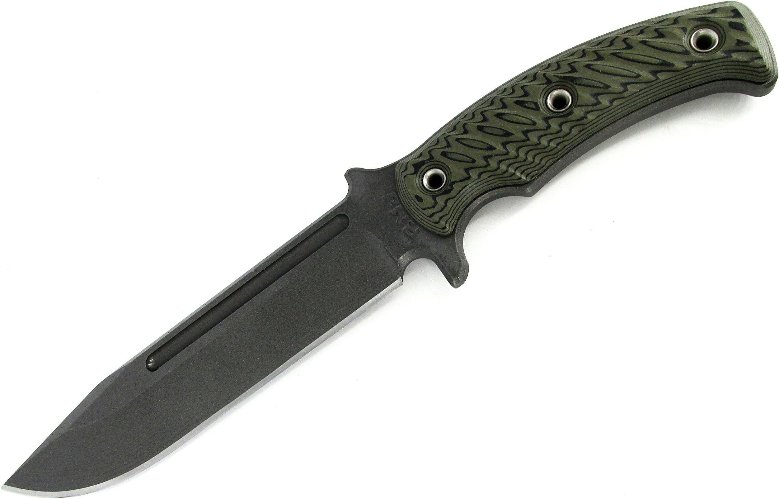 Combat Africa Fixed Blade Knife Dirty Olive 3D G-10 Handle Kydex Sheath