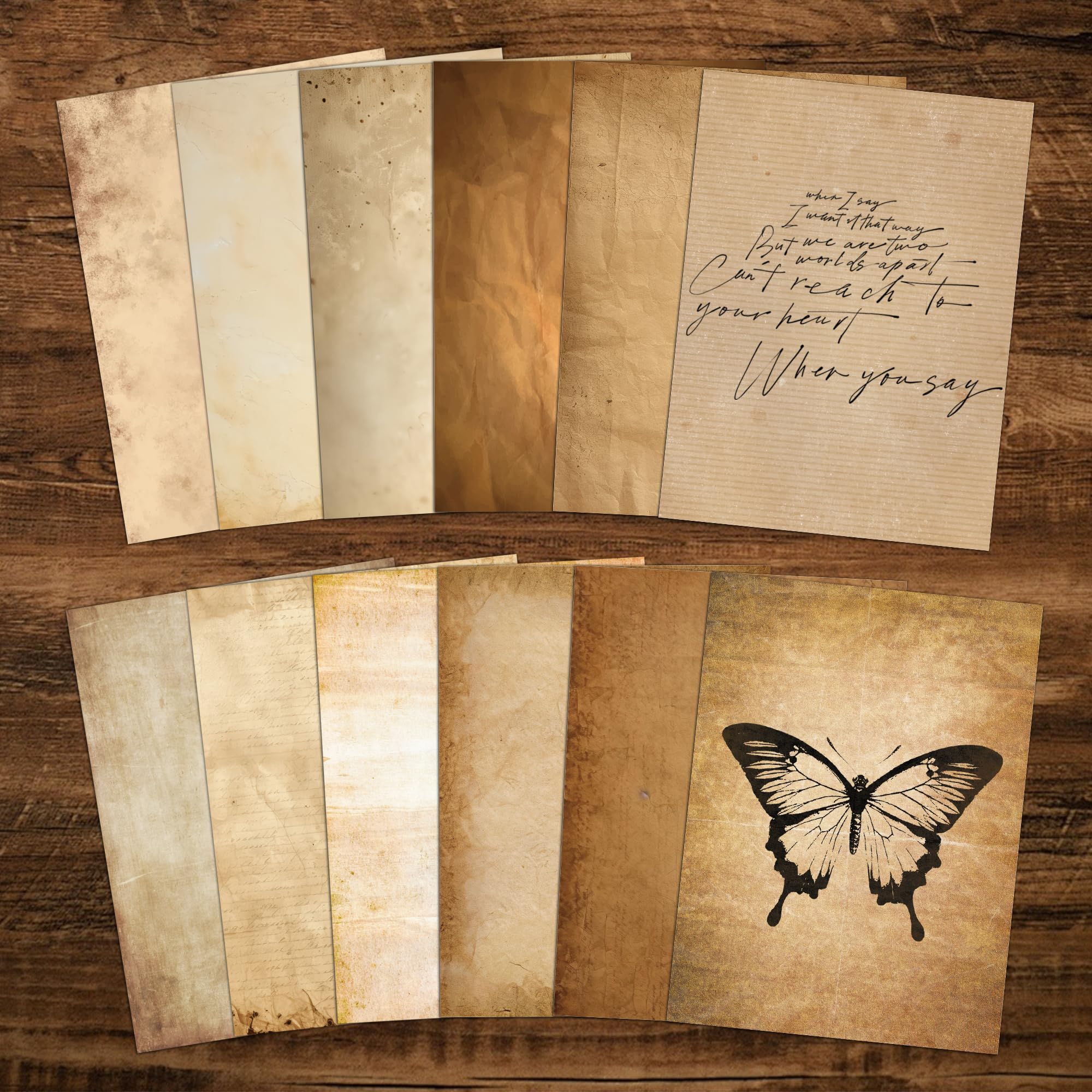 Incluye papelería de papel vintage, 96 hojas de papel pergamino vintage, tamaño carta de 8.26 x 11 pulgadas, papel de impresión de doble cara y varios diseños