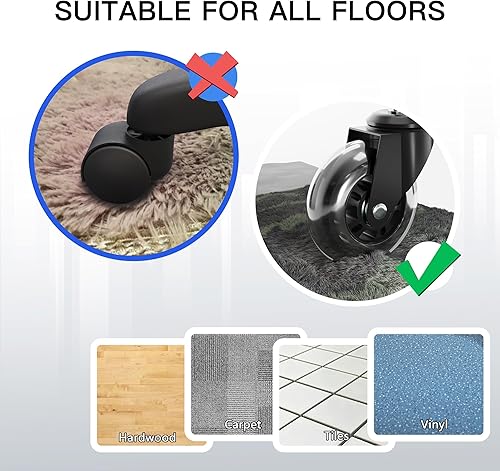 Miniatura 7 de Silla de oficina grande y alta para personas pesadas, 400 libras, silla de computadora de escritorio ejecutivo, reposabrazos abatibles ajustables,