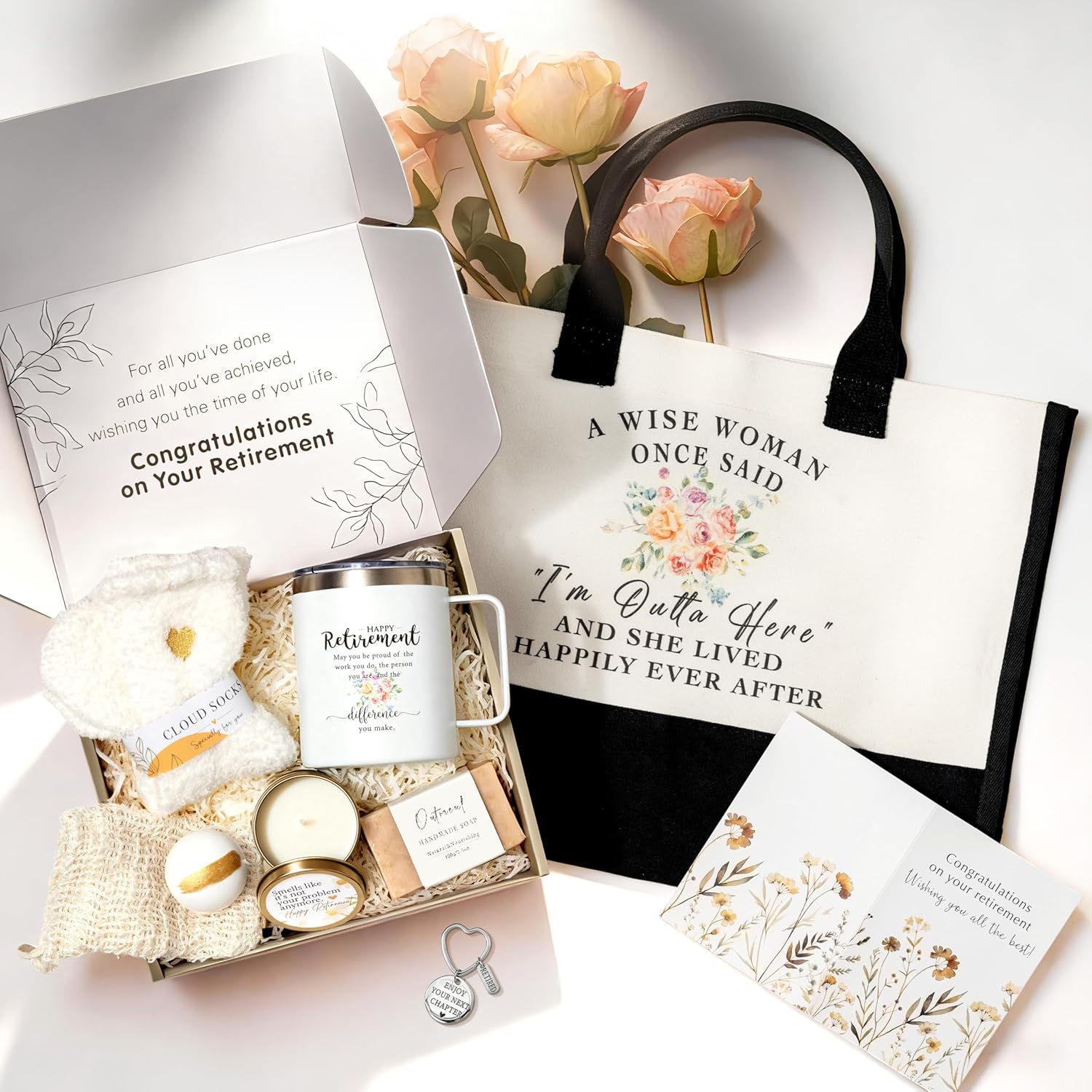 Retirement Gift for Women 2026, Best Retirement Gifts for Women Coworker Teacher, Happy Retired Ideas Gifts for Grandma Nurses Mom Friends Coworkers Farewell Leaving Going Away Gift - Image 2