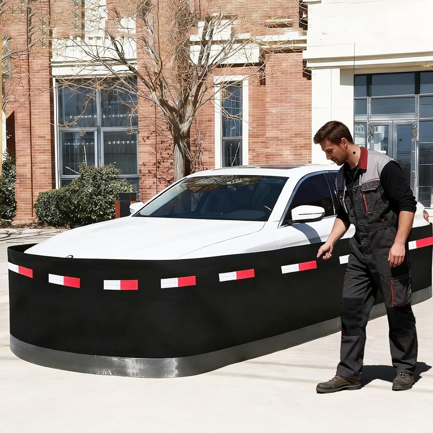 Roll-up Storage Rv Skirting 80/90cm Tall, Motorhomes Underpinning Wrap Cover 32 41 57 82 98 106 123 124 FT, Easy Installation Camper Skirt for Bottom(H 80cm (31.5"),25m/82ft)