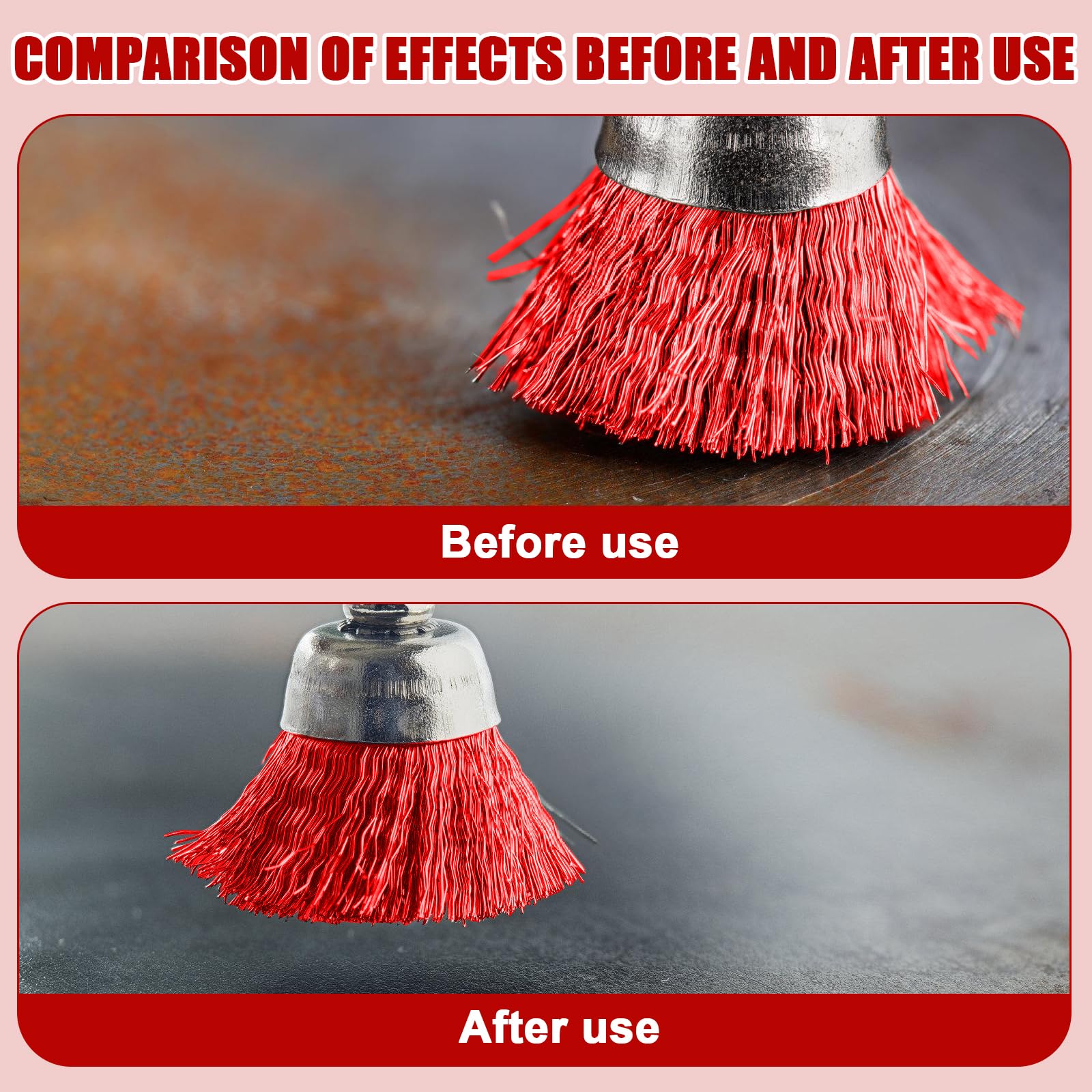 10 spazzole in nylon, filo di nylon con attacco esagonale da 1/4", per trapano, 6 misure, set di spazzole in nylon per rimuovere ruggine e filo abrasivo