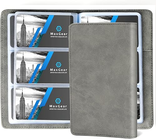 MaxGear organizador de tarjetas de visita, portatarjetas, portatarjetas de negocios, almacenamiento de fundas, portatarjetas, titular de tarjeta de