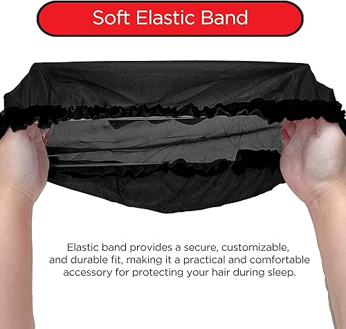 Miniatura 4 de DONNA Gorro de satén para niños, gorro de dormir, 3 piezas, capó de pelo suave de satén para niños