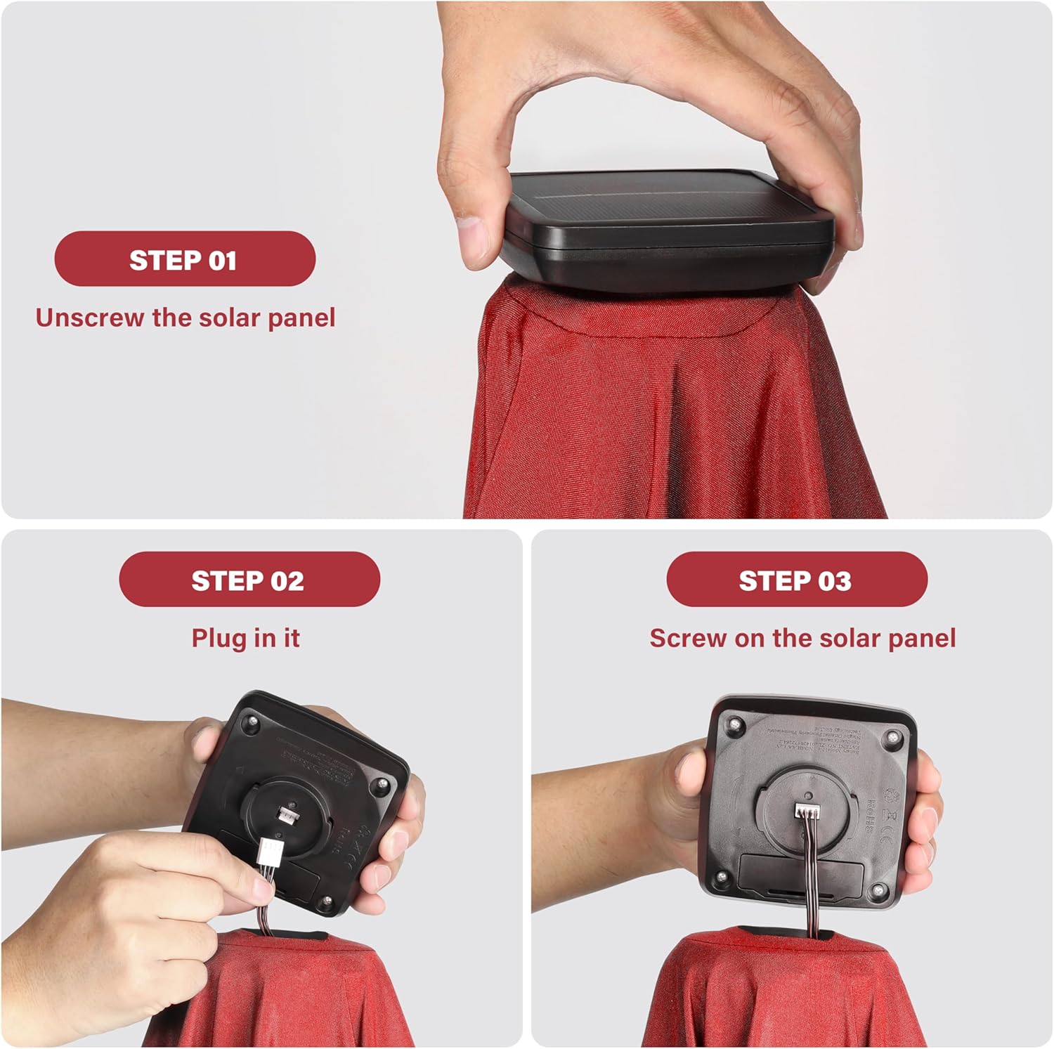 HealSmart 7.5ft Patio Umbrella with Push Button Tilt/Crank, Outdoor Table Market Yard Umbrella, 6 Sturdy Ribs for Garden, Deck, Backyard, Pool