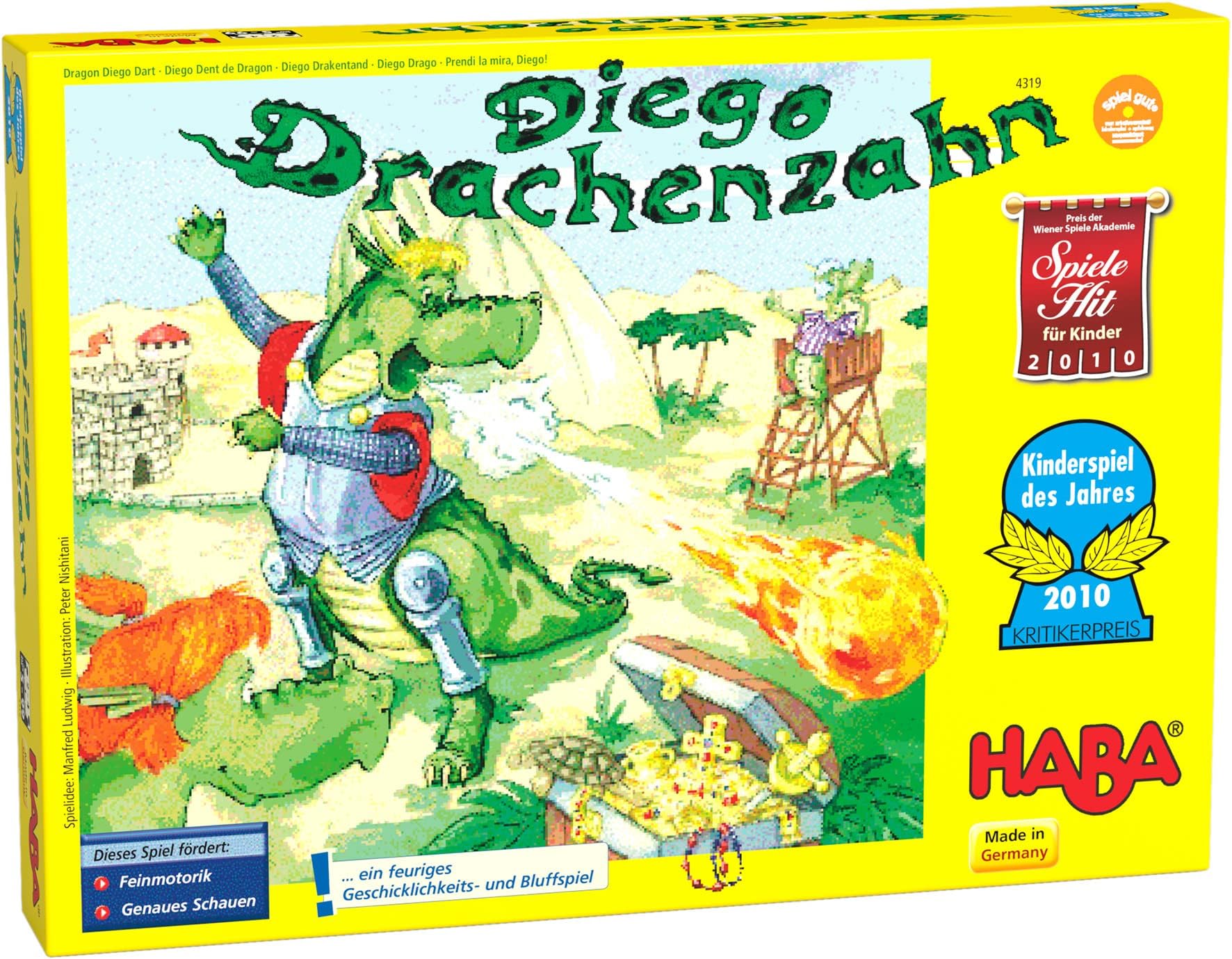 HABA Diego Drachenzahn: A Fiery Skill Game for 2-4 Players, Ages 5 and Up