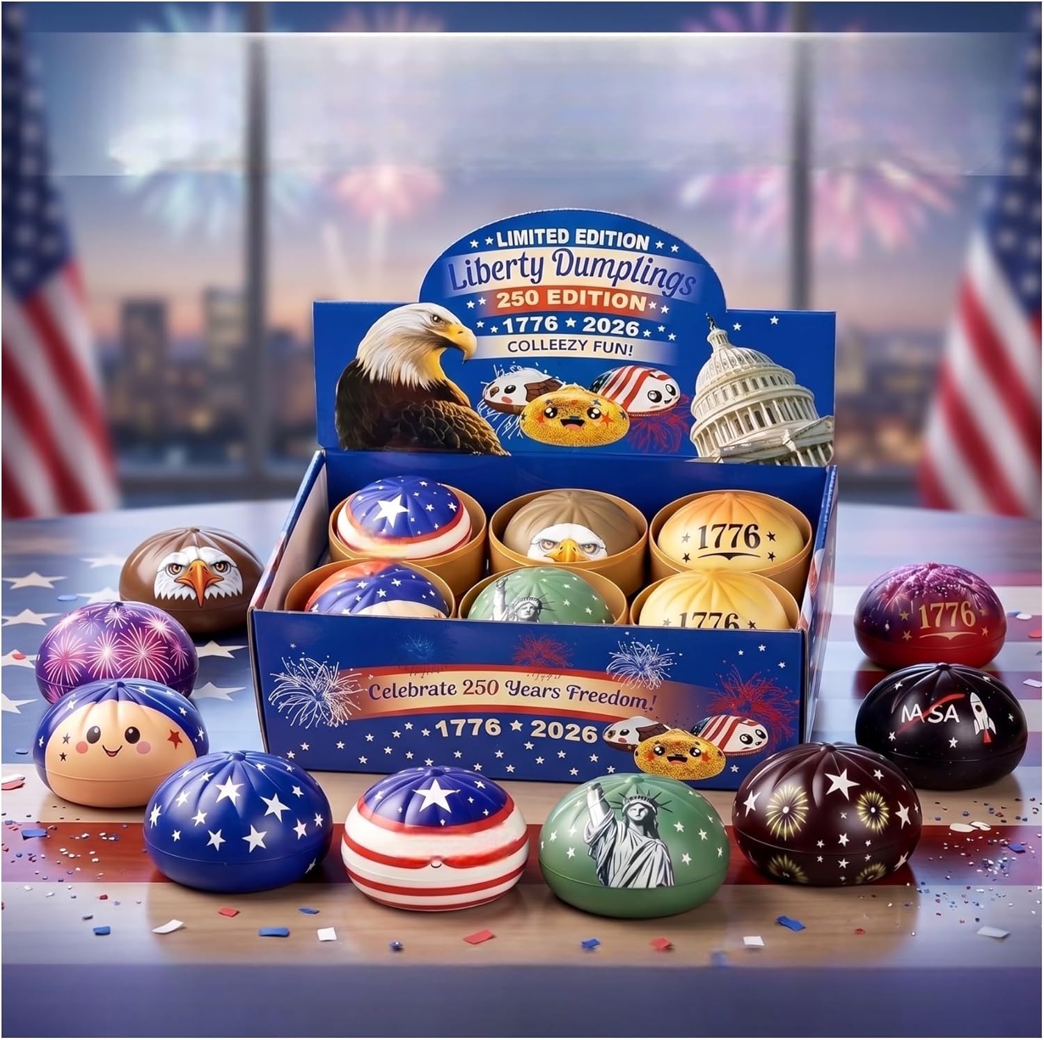 Dumpling Stress Relief Mystery Box, Soft Dumplings for Adults and Teenagers to Relieve Stress, Stress Relief Ball. Note: One of The 12 Designs Will Be Shipped Randomly (2)