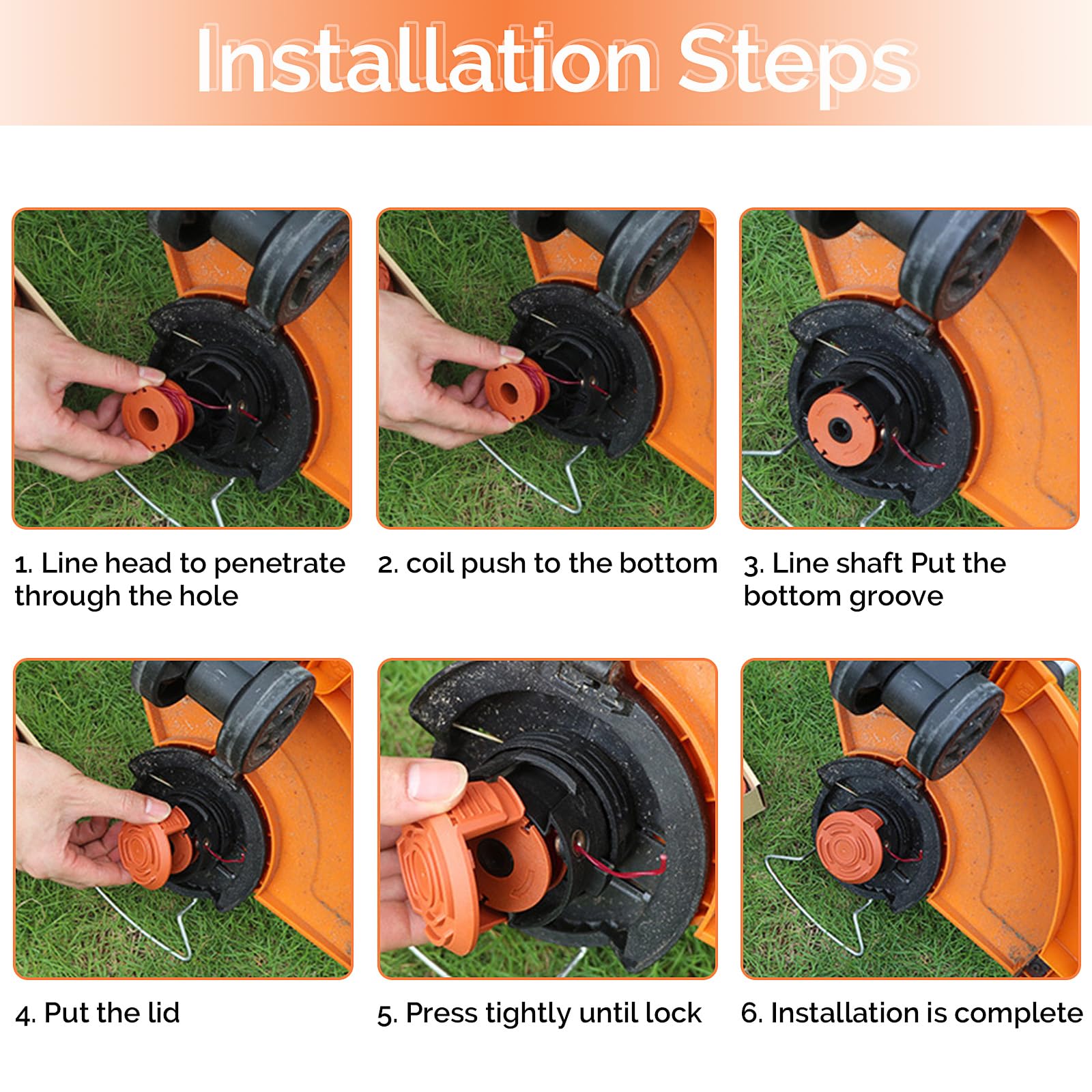 Bobine Di Ricambio Per Tagliabordi Worx - 36 Pezzi WA0010, Compatibili Con Vari Modelli, Filo Nylon Rinforzato - Foto 8