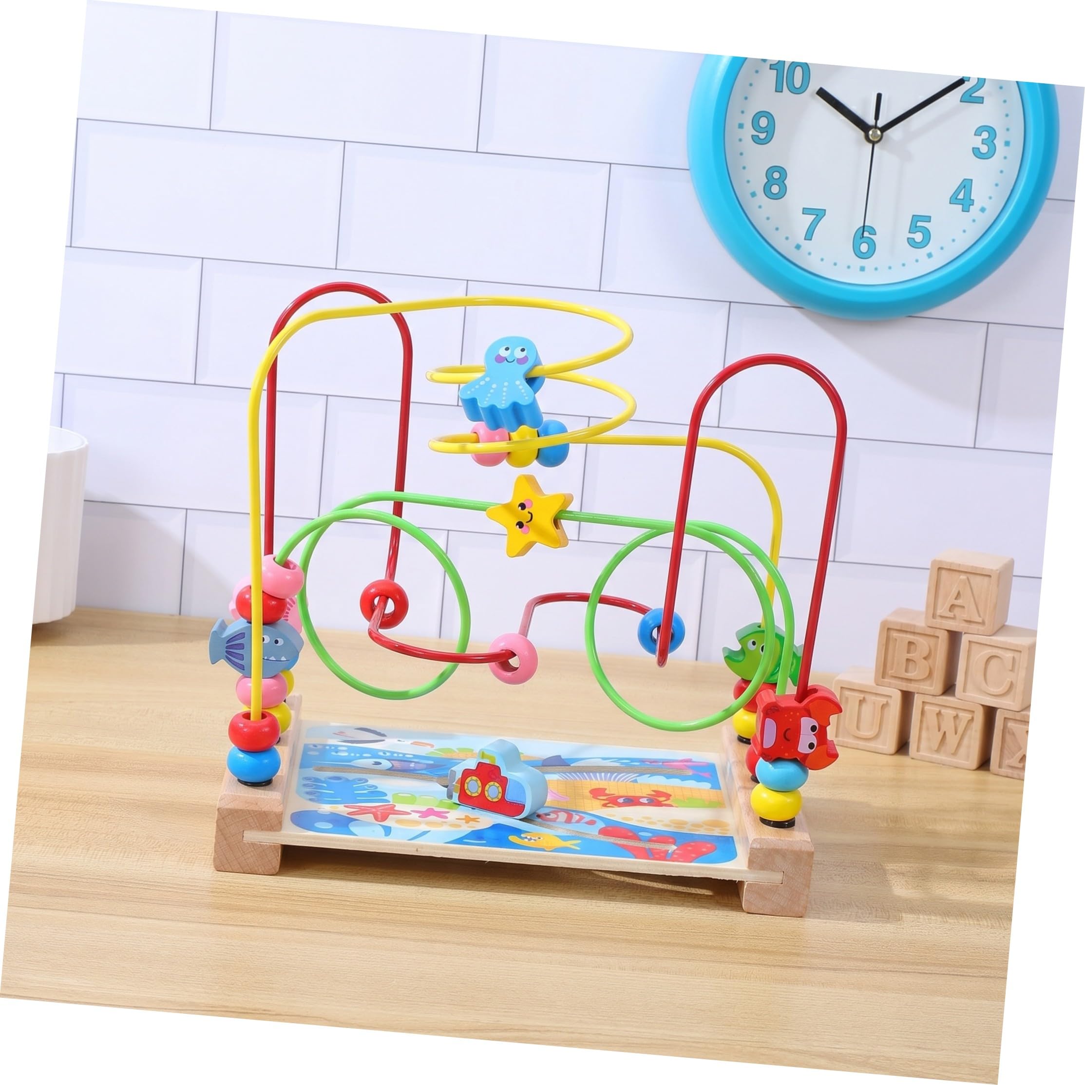 Abaodam Labirinto Perline Educativo in Legno, Gioco per Bambini e Piccoli | Giocattoli Sensoriali, Giochi Anni, Back To School Party, Blocchi Grandi e Divertenti