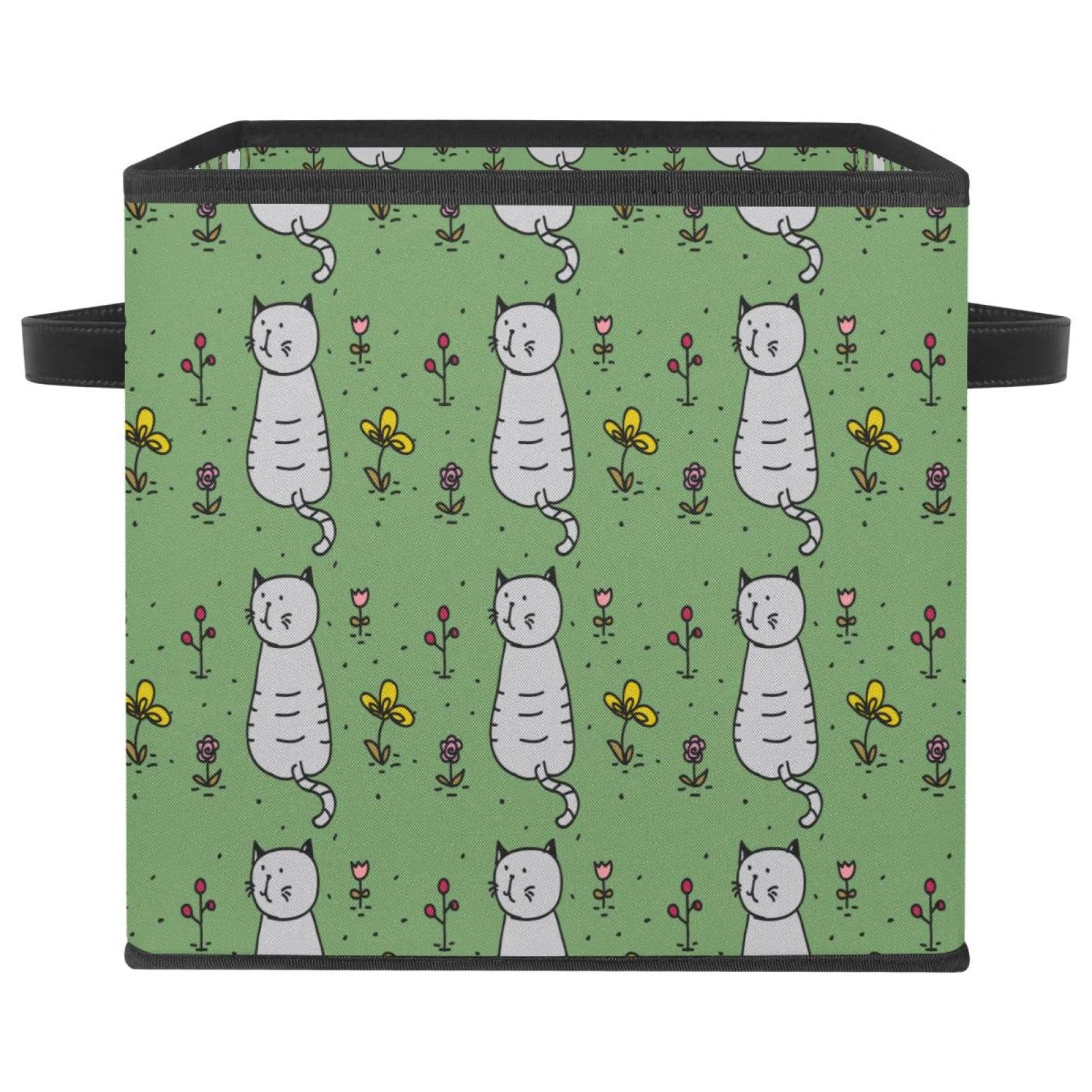 Cube organisateur bacs avec poignées pour ranger vêtements et jouets