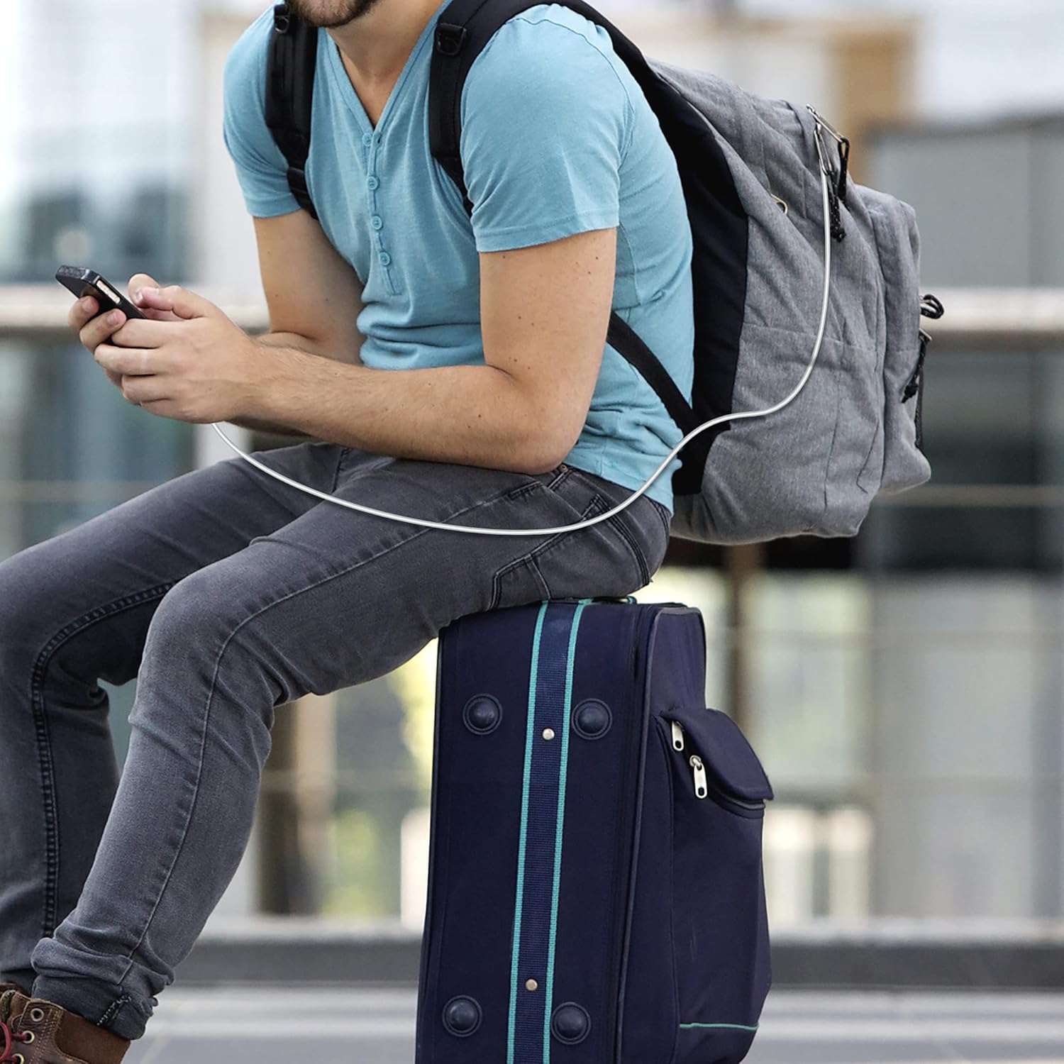 Overtime Lightning Cable, MFI Certified, Portable & Smart Charging USB A to Lightning Cable, Fast Apple Charging Cord, 6ft iPhone Charger Cord Compatible with iPhone, iPad, iPod - Pack of 2