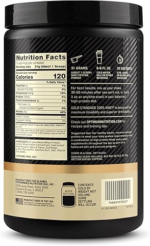 Vista 55 de Optimum Nutrition Estándar dorado 100% Proteína de Suero de Leche en Polvo, Pie de lima, 1.8 Libra