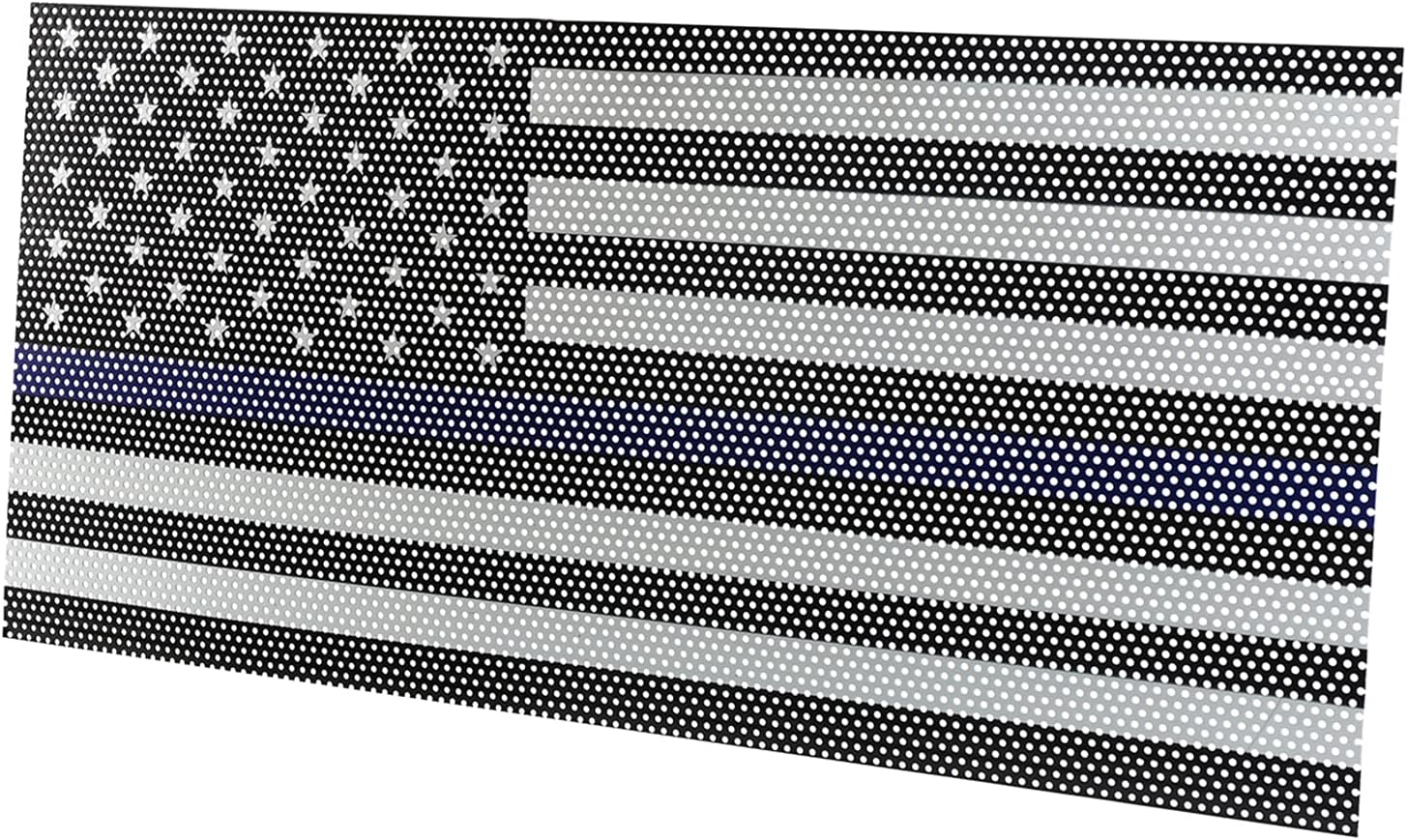 Hooke Road US Flag Grill Insert Mesh Grille Screen Bug Deflector Compatible with Jeep JK Wrangler 2007-2018