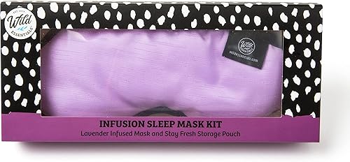 Miniatura 6 de Wild Essentials - Máscara de infusión para dormir con infusión de lavanda francesa, incluye bolsa resellable para mantenerte fresco, puente nasal