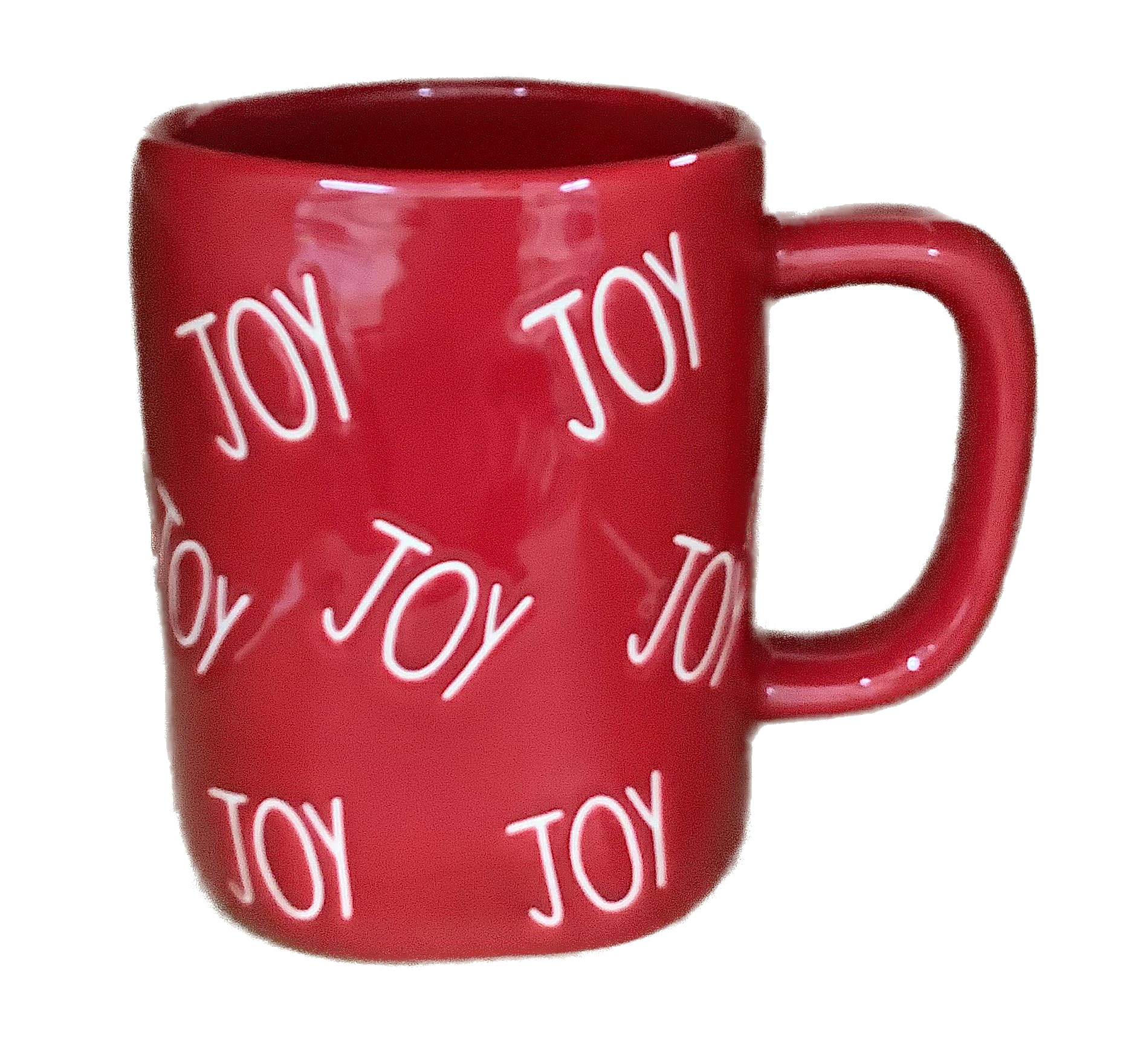 Rae Dunn by Magenta Christmas Winter Coffee Mug - Joy Theme (Joy All Over (Red))