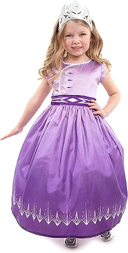Little Adventures Disfraz de princesa Ice Harvest Lavable a máquina, vestido de fiesta y juego de simulación para niños sin purpurina