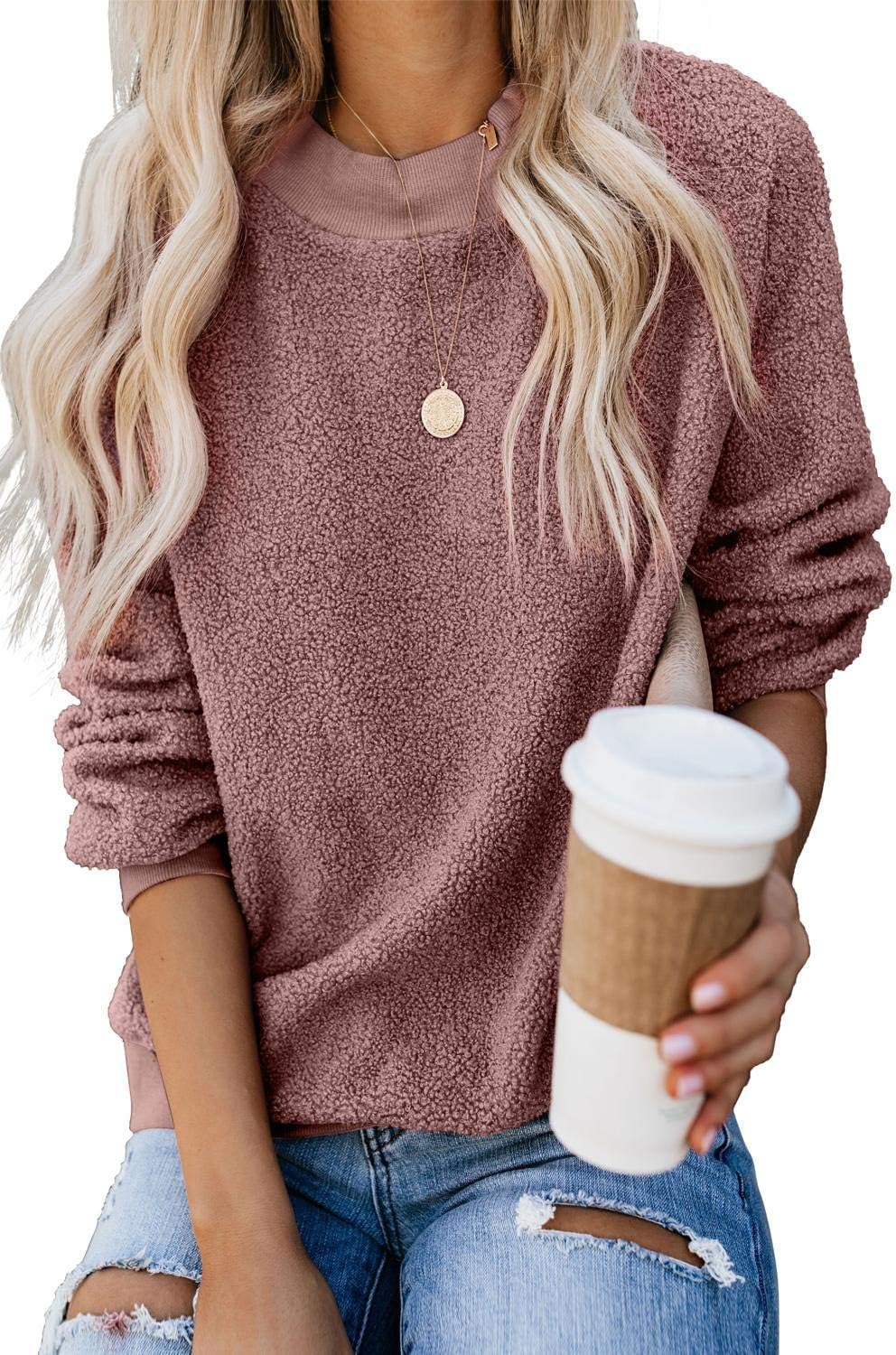 Ladies Chunky Jumper Long Sleeve Tops