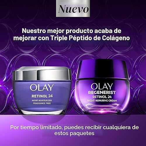 Miniatura 2 de Olay Crema de noche de retinol para mujeres, hidratante facial antienvejecimiento, sin fragancia, no grasa, antiarrugas, líneas finas suaves