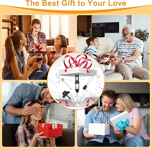 Miniatura 8 de Keylitos 5 in 1 Immersion Hand Blender Mixer, [Upgraded] Handheld Stick Blender with 600ML Chopper, 800ML Beaker, Whisk and Milk Frother for Negro