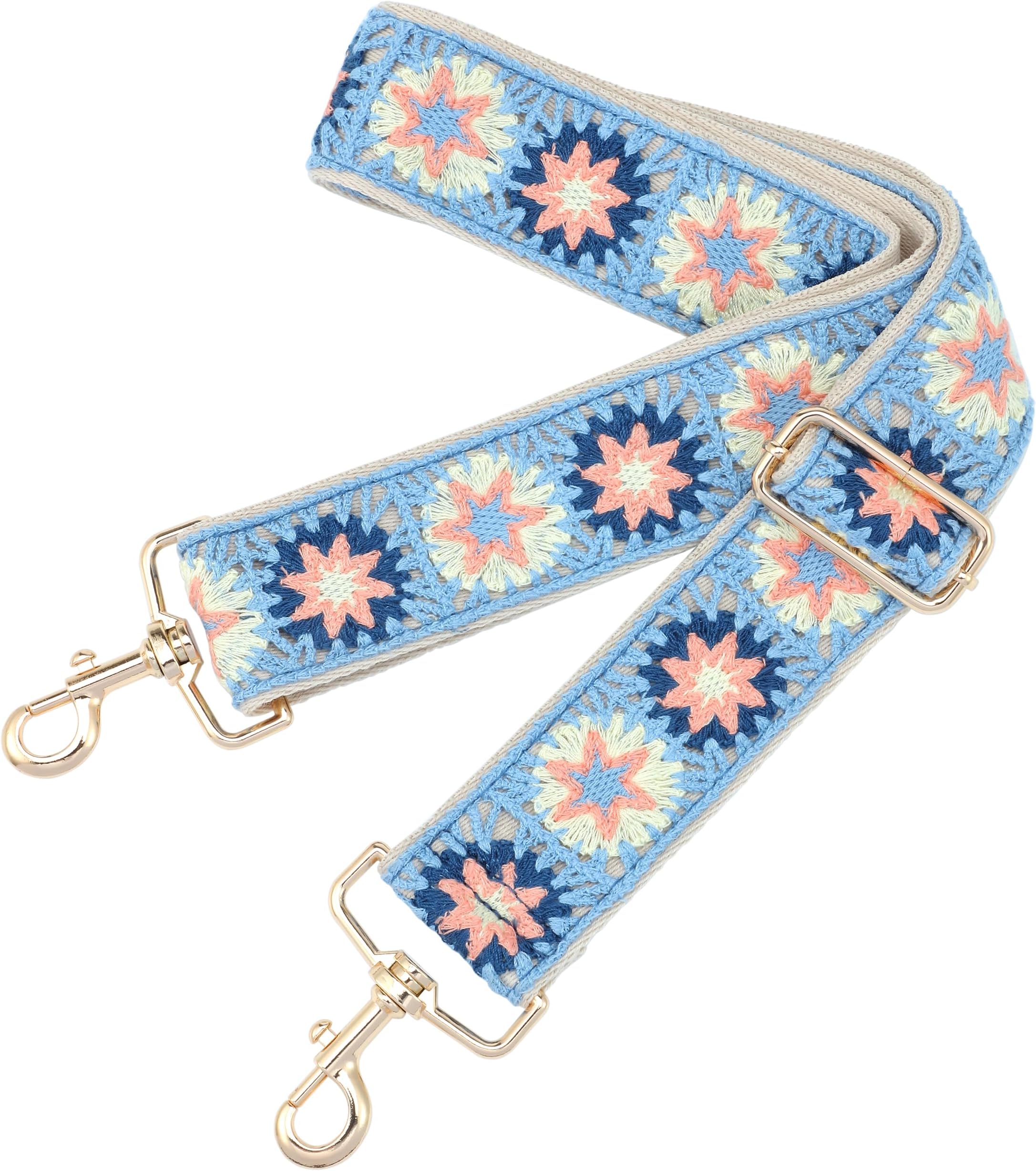 Nefelibata Purse Strap,2" Wide Purse Strap Adjustable Replacement,Multi-pattern Crossbody Handbag Strap