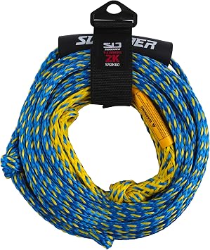 Swonder 2-Section Tow Ropes for Tubing, 1-4 Rider 60FT Ropes for Towable Tubes