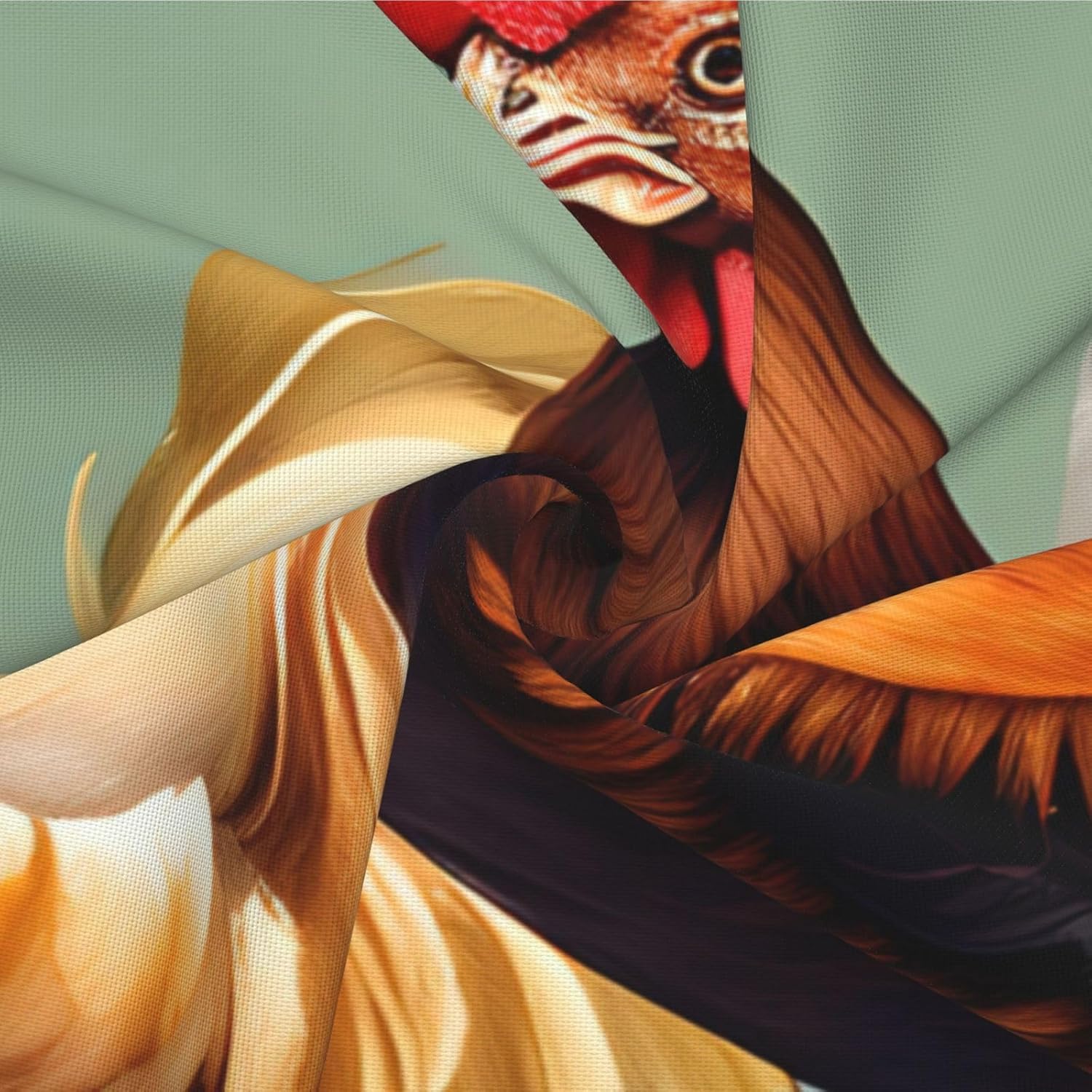 Rooster and Chicken Print Imitation Linen Pillowcase -2 Sets, Fashionable Home Decoration, Used for Sofas, Gardens, beds