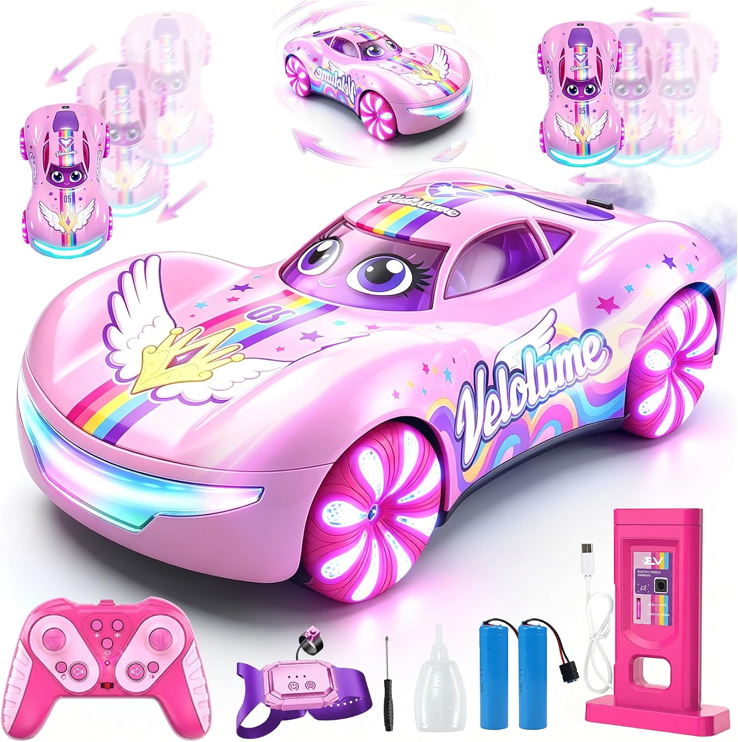 Gesture Sensing RC Stunt Car, 2.4GHz 4WD Remote Control Car for Girls 4-12