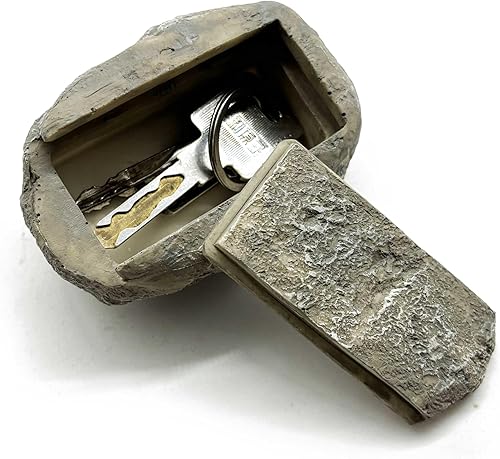 Miniatura 2 de Ocultar una llave falsa roca segura titular realista piedra oculta lugar de almacenamiento para jardín