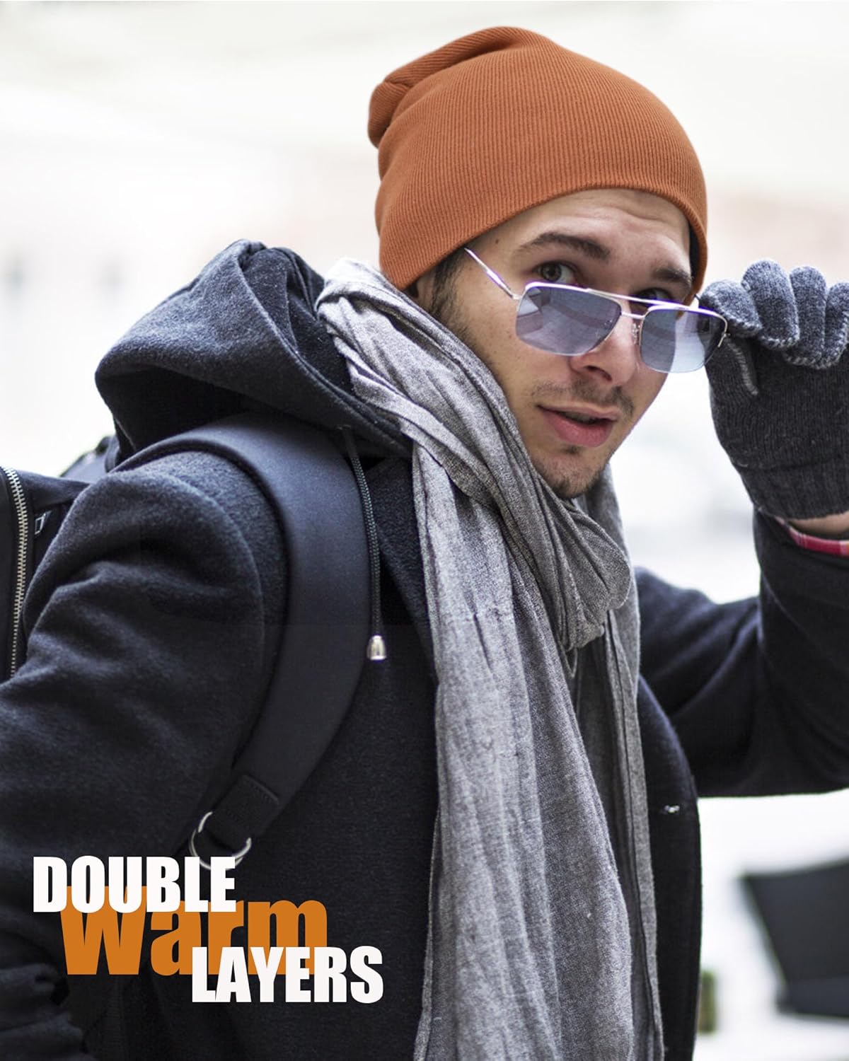 100% Cotton Beanie Hat- Unisex Ultra Soft Winter Warm Stretch Knit Cuffed Hats Fisherman Beanies Skull Cap - Image 4