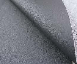 Faux Leather Furniture Textile Upholstery Fabric PU Soft (Dark Grey)