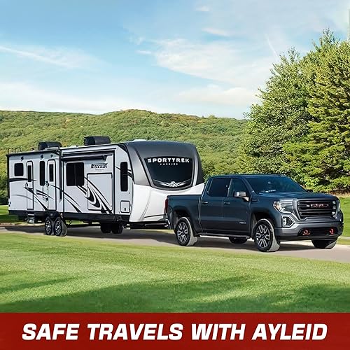 Miniatura 6 de Ayleid - Enganche de remolque con gancho y pasador, grillete de remolque giratorio, montaje esférico triple, para receptor de 2 pulgadas con bola de