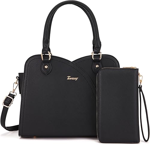 Miniatura 10 de Monederos para mujer con asa superior, bolsa de hombro, bolsa de mensajero, bolso de mano, monedero, juego de 2 piezas blancorosado,Azul