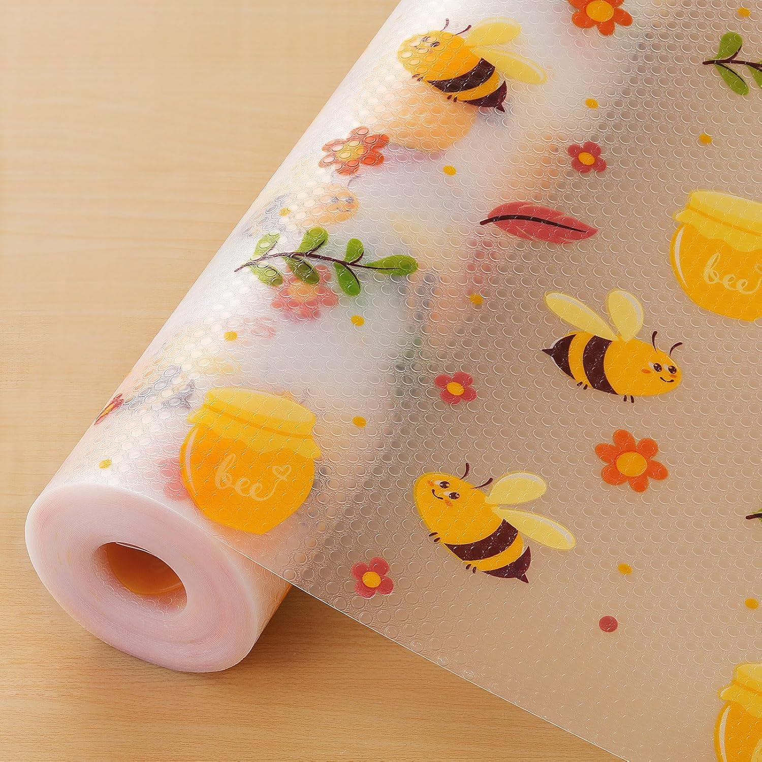 Transparent EVA Shelf Liner Roll 60x300 cm | Non Slip Drawer Liner | Cabinet Shelf Mat | Kitchen Cupboard Liner | Waterproof Table Mat | Refrigerator Liner | Washable Anti-Skid Multipurpose Mat-image-4