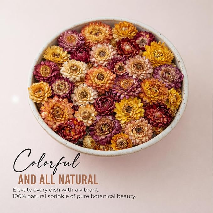 Flores Comestibles Secas para Decoración de Pasteles y Cócteles – 50g miniatura 7
