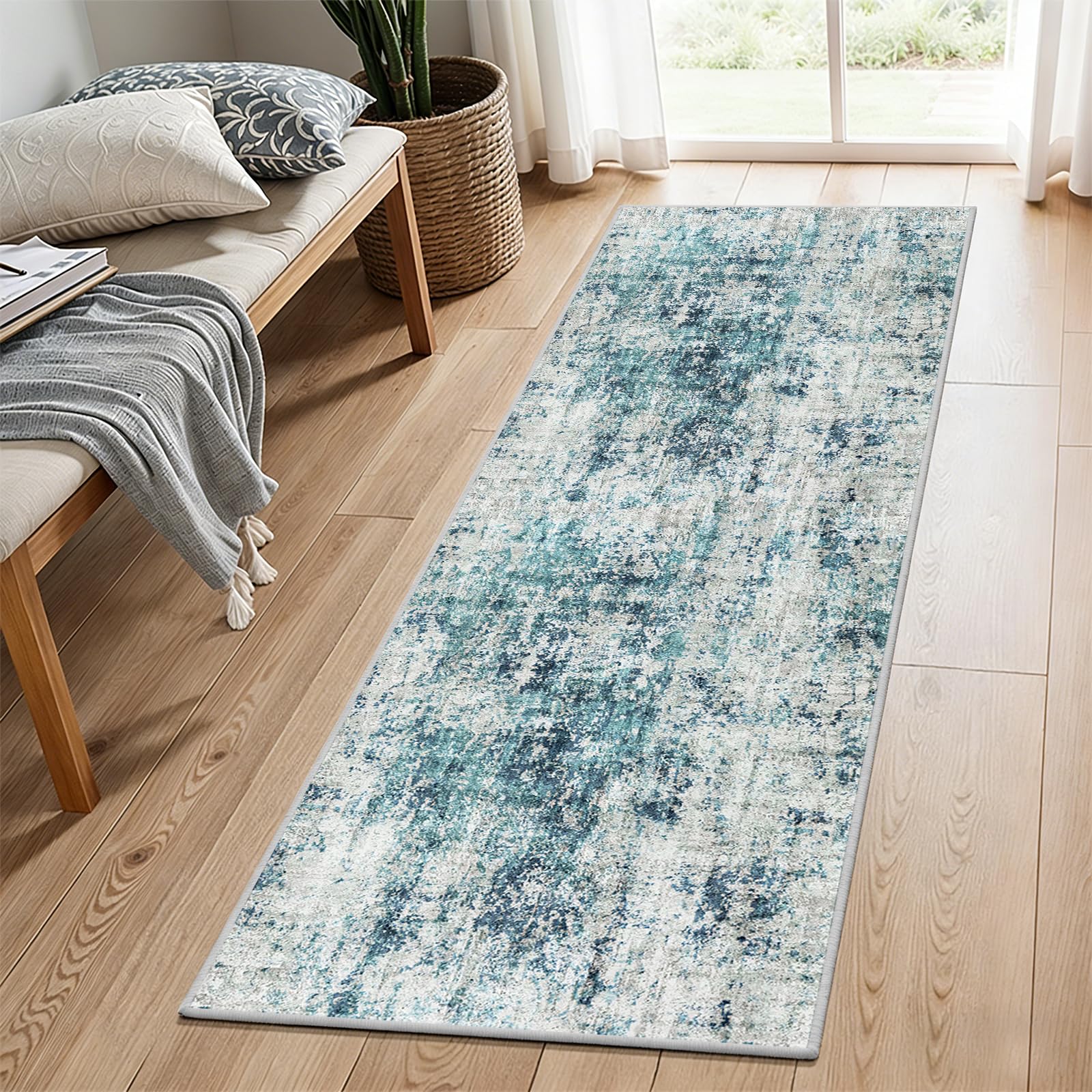 WIEVEDENS 2x6 Runner Rug Ocean Mist