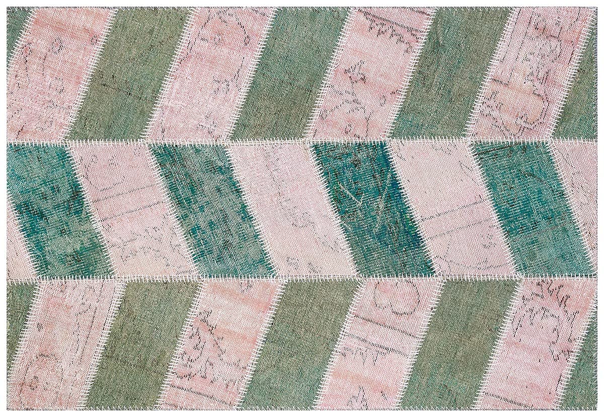 Tapis patchwork turc en laine fait main ALLMODE unique pour salon élégant