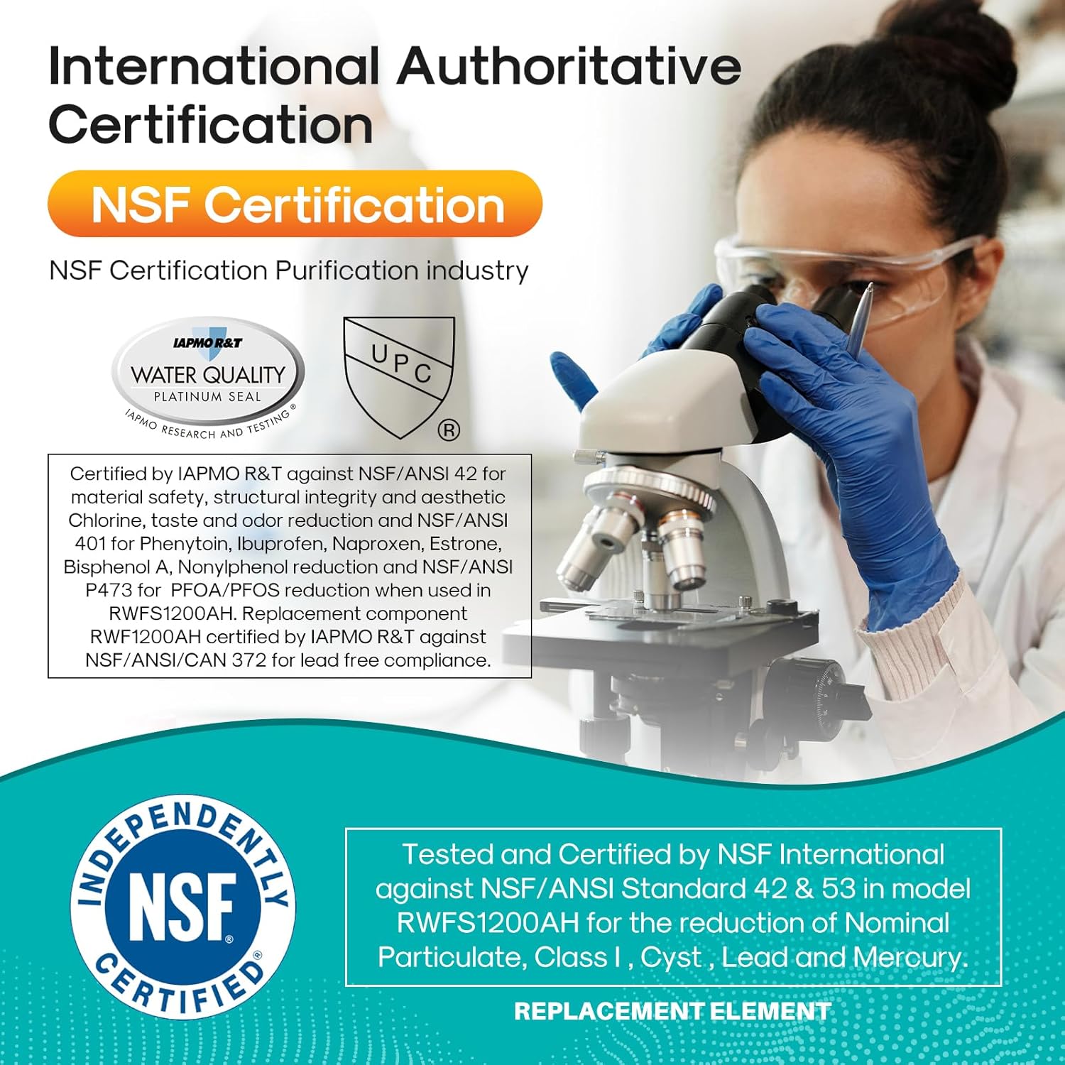 ICEPURE PRO ADQ36006101 NSF/ANSI 401 Certified Replacement for LG LT700P Kenmore Elite 46-9690 ADQ36006102 HDX FML-3 LFX28968S LFXS29626S RWF1200A Refrigerator Water Filter,4 PACK