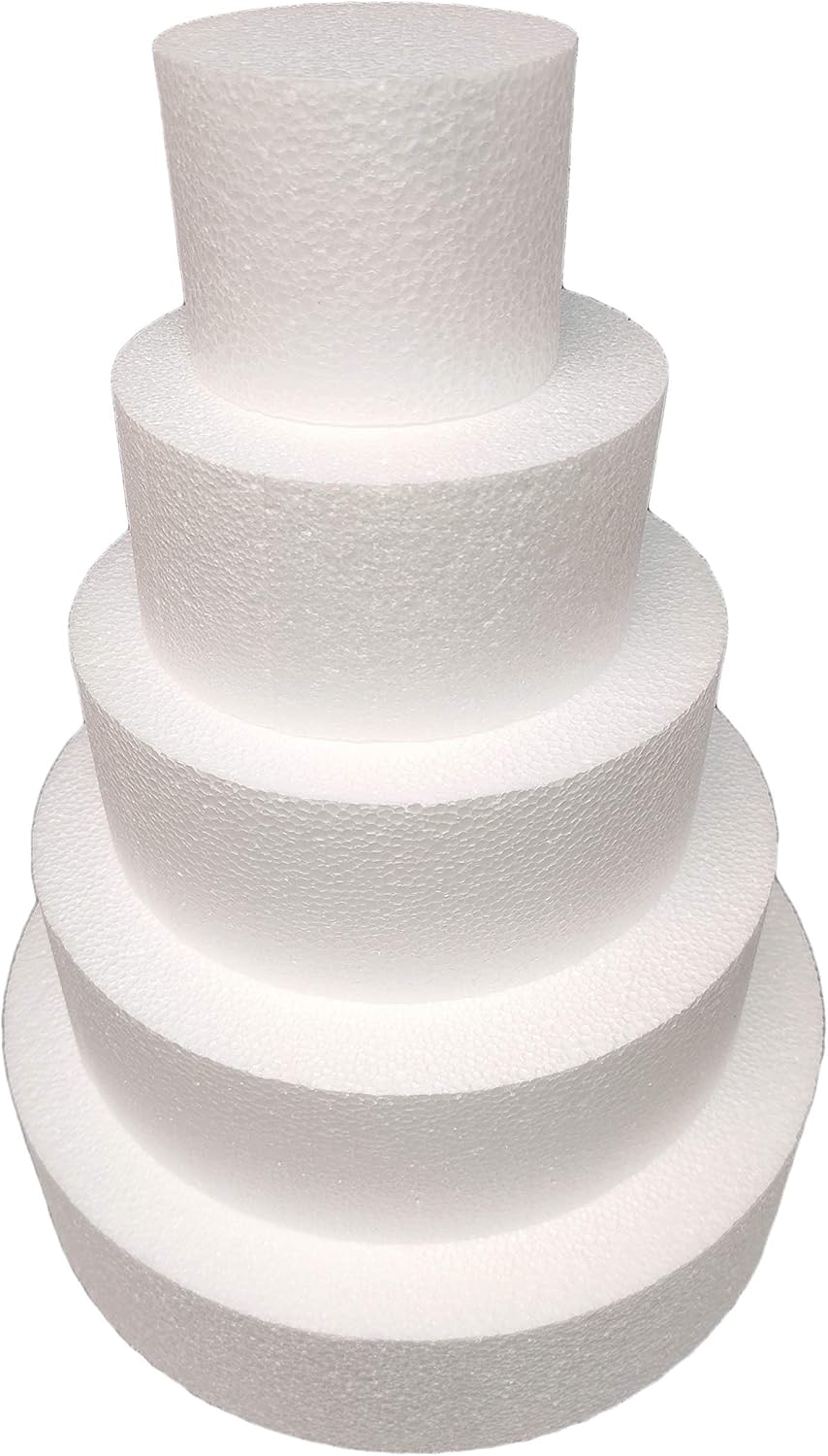 Disque En Polystyrene Rond Pour Faux Gateaux Anniversaire Bapteme Naissance Communions Fetes En General H 7 5 X O 10 Cm Amazon Fr Cuisine Et Maison