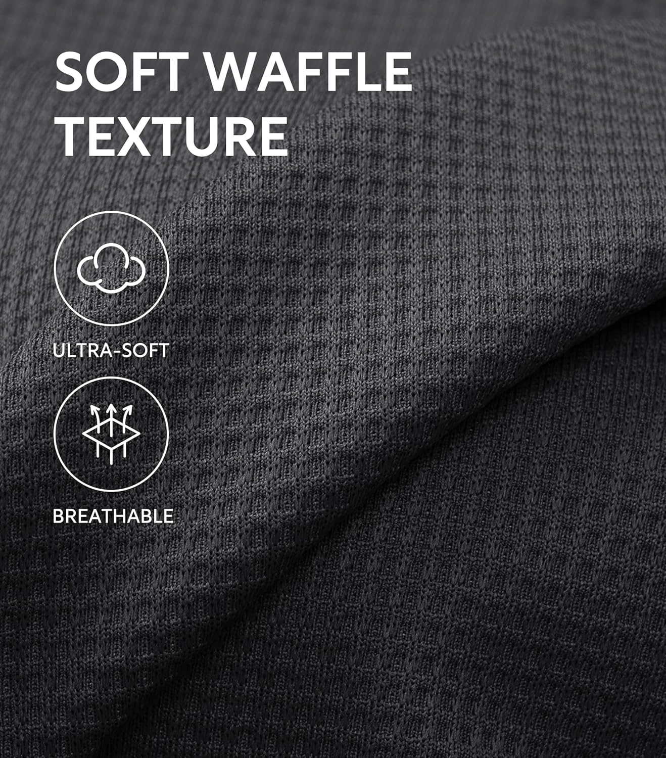 DAVID ARCHY Mens Pajamas Set Waffle Knit Short Sleeve Sleepwear Lightweight Summer Loungewear - Image 4