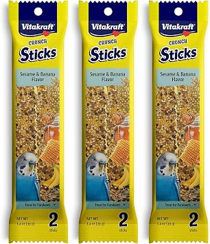 Vitakraft Banana Sticks Parakeet Treat - 2 Pack [Set of 3]