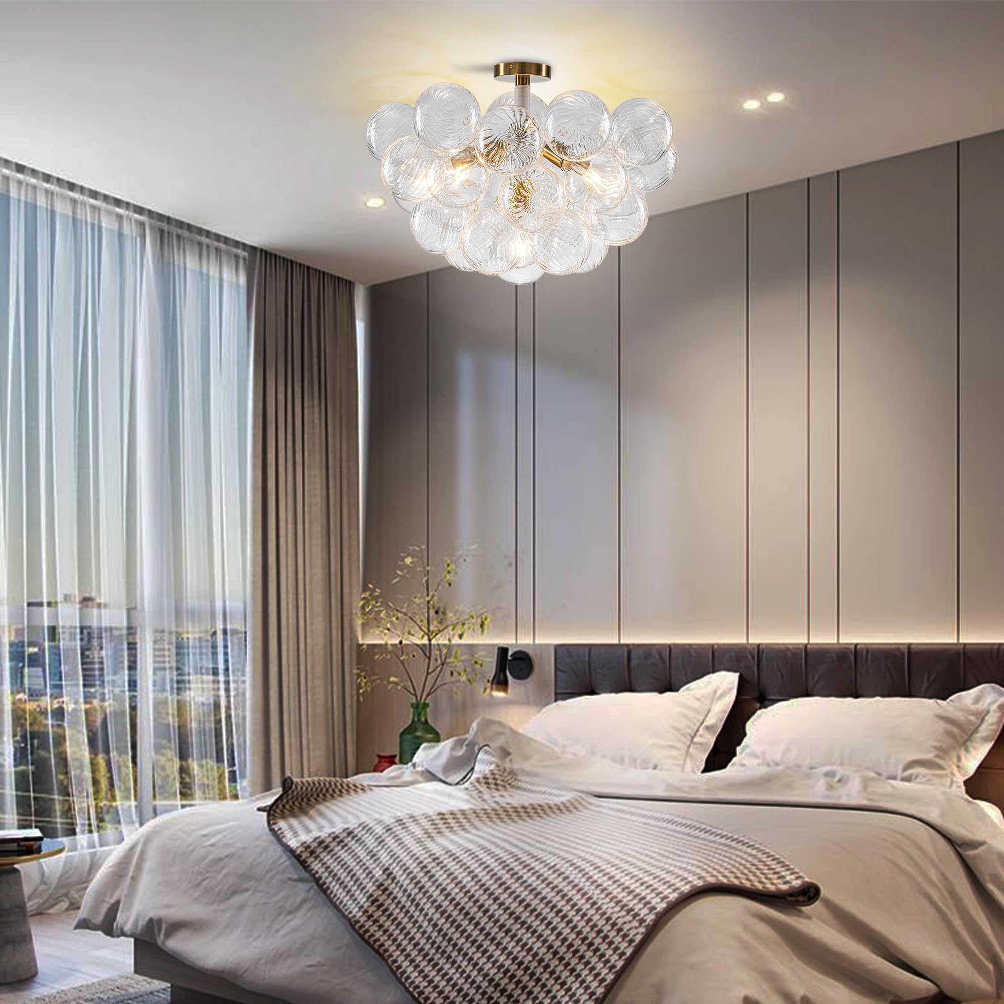 Bubble Chandelier Light Fixture,Dia 24