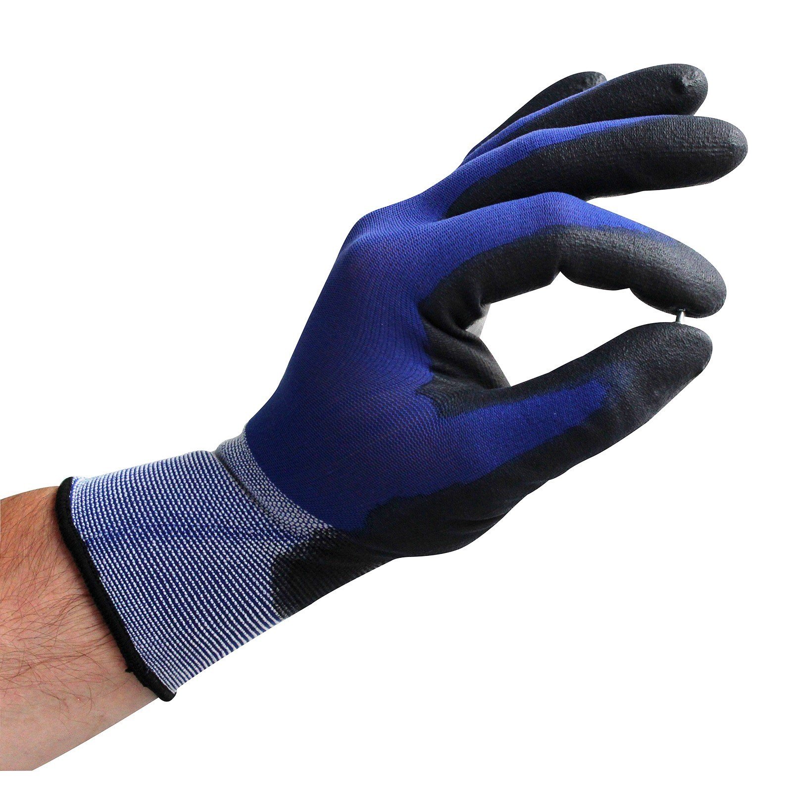 Nitras 120 Paar 6240 Skin Nylon-Strickhandschuhe mit PU-Beschichtung, Feinmontage, Touchscreen geeignet, Größe:9