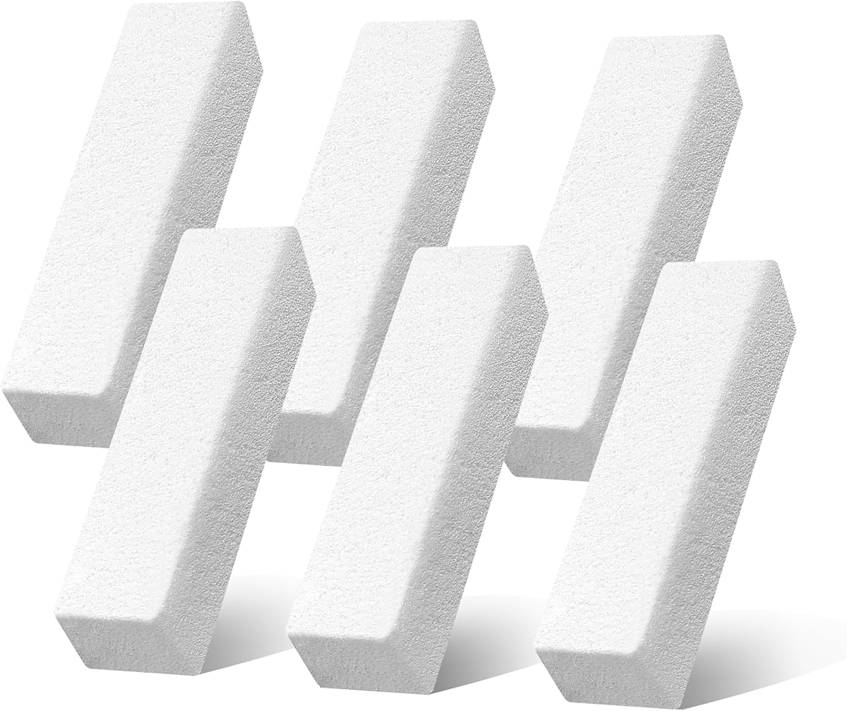 6ps Advanced Pumice Stone for Cleaning - Perfect Household Toilet Cleaners for a Better Life (White D)