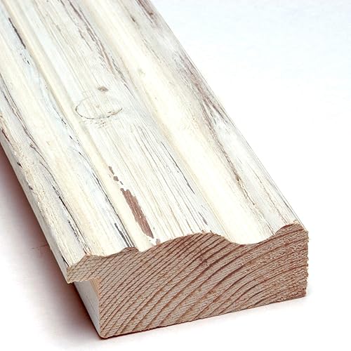 Miniatura 2 de Amanti Art Espejo de pared, espejo de marco de madera blanca lavada para decoración de pared o uso como espejo de baño para sobre el fregadero (26.5