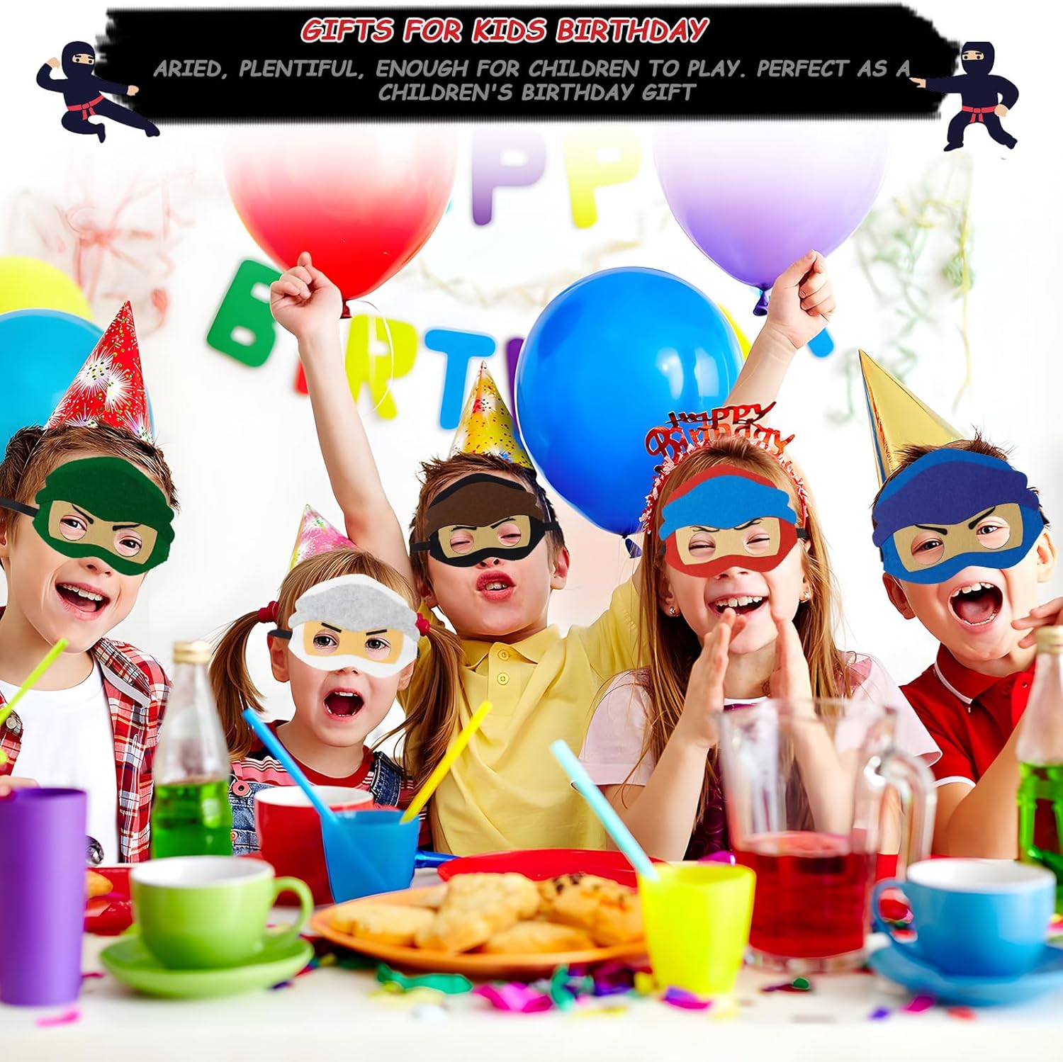 Accessoire Karaté Bandeaux Ninja Fête HSLXBY Lot 10 - Accessoire Déguisement Anniversaire Enfant Décoration Fête Ninja