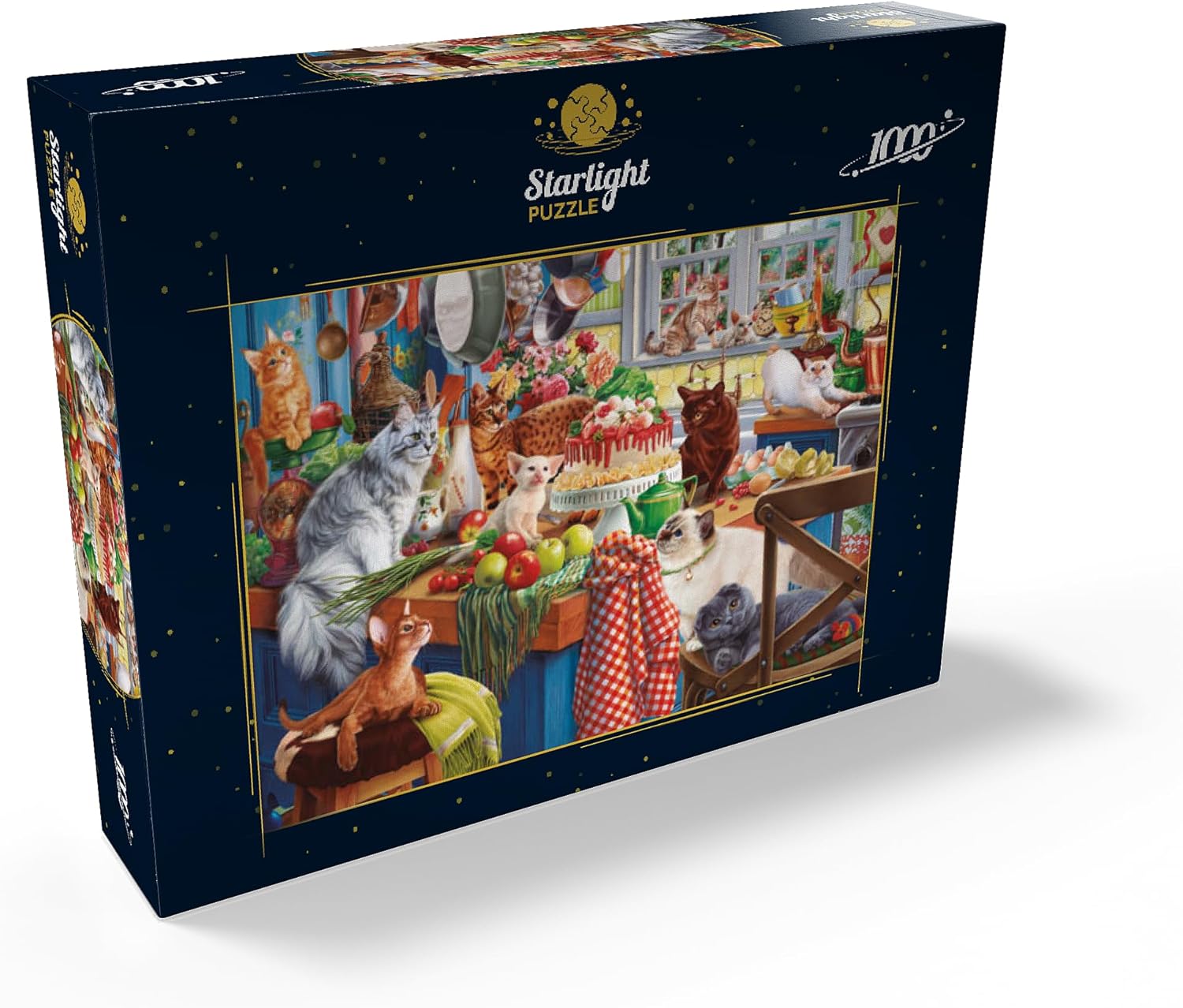 MyPuzzle Kittens in The Kitchen - Premium 1000 Piece Jigsaw Puzzle for Adults
