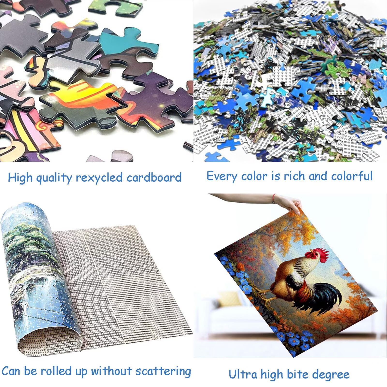 Puzzle 2000 elementów kurczak dla dorosłych las 100 x 70 cm unikalne rzemiosło klasyczne 3D drewniane układanka do rodzinnych gier biznesowych, układanka do samodzielnego wykonania nawet do dekoracji