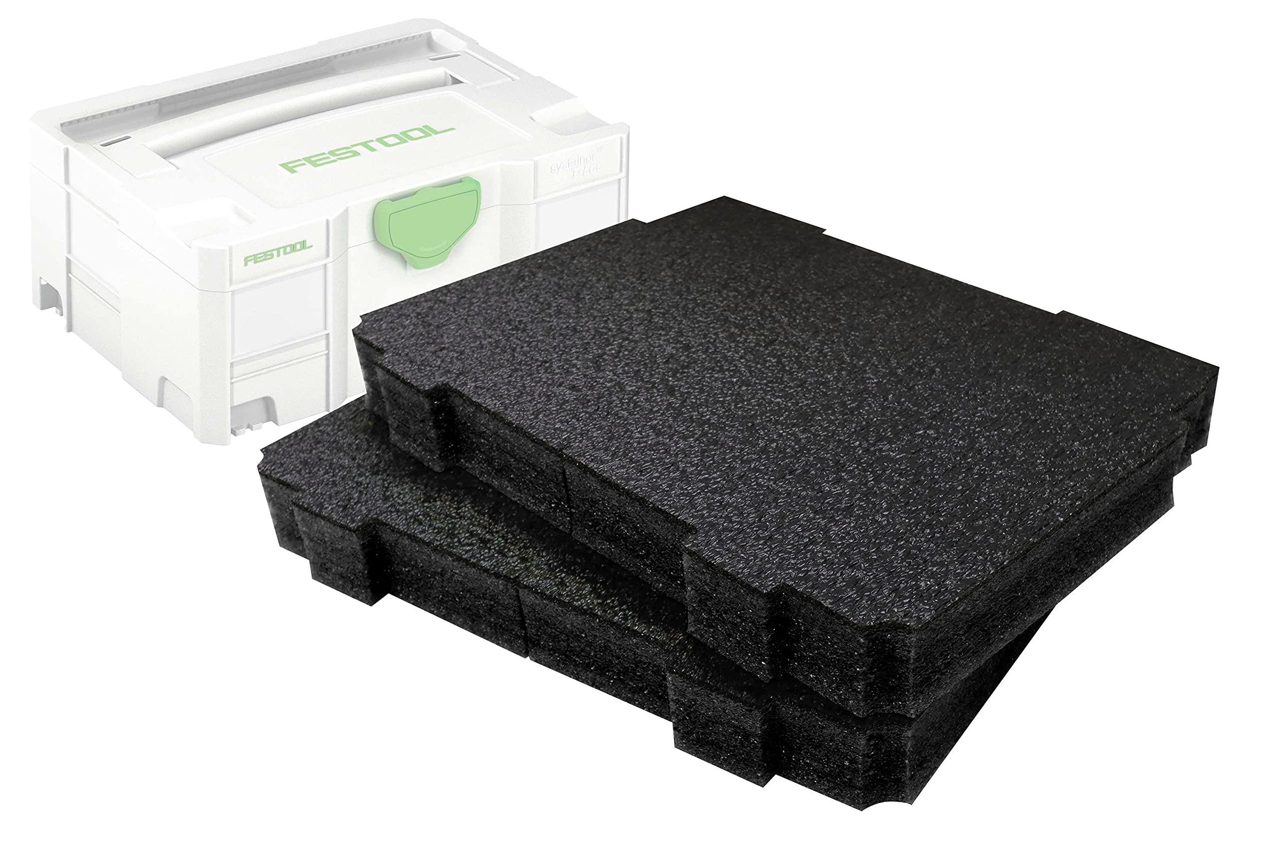 Shadow Foam T-LOC Systainer Foam Inserts [Black 50mm Twin Pack] Perfect fit Foam Inserts for Festool, TANOS & Panasonic Systainer Modular Systems | Power Tool Storage & Toolbox Organiser