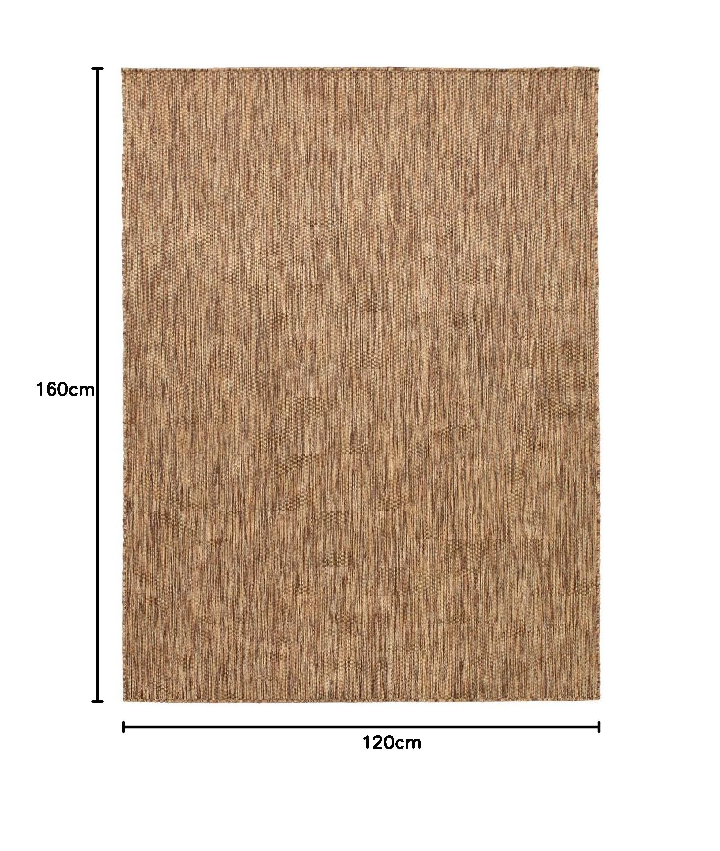 TT Home Alfombra para Exterior Alfombra Cocina Balcón Terraza Diseño Monocolor Moderna, Color:Café, Tamaño:120x160 cm