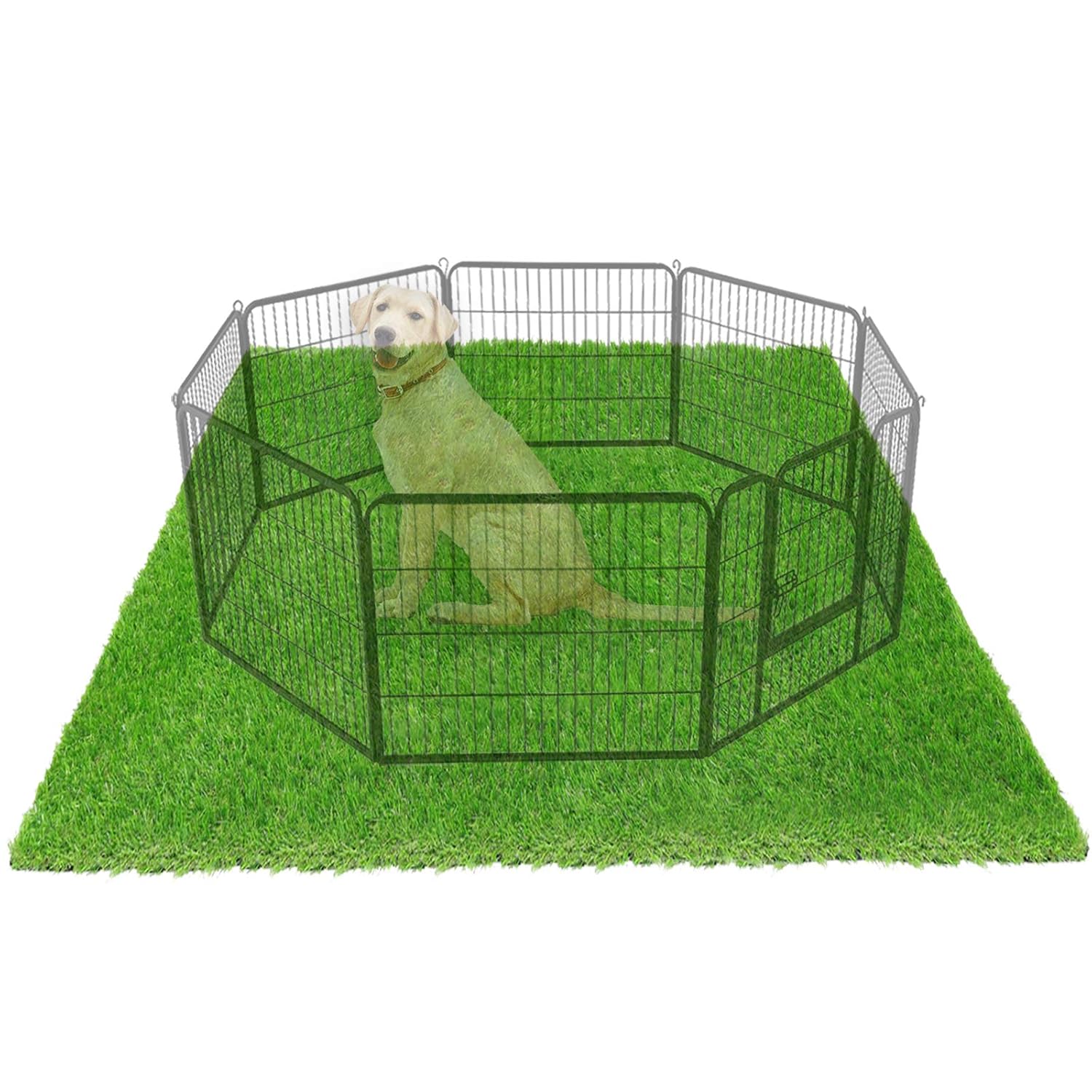 LOOBANI Dog Playpen Flooring Artificial Grass Mat, Waterproof and Non
